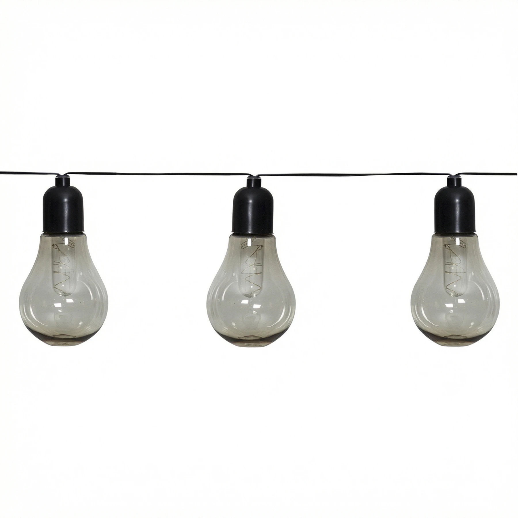 Glow - Lichterkette für außen - 4,05 m - 10 LEDs - Timer - Batteriebetrieb - Warmweiß
