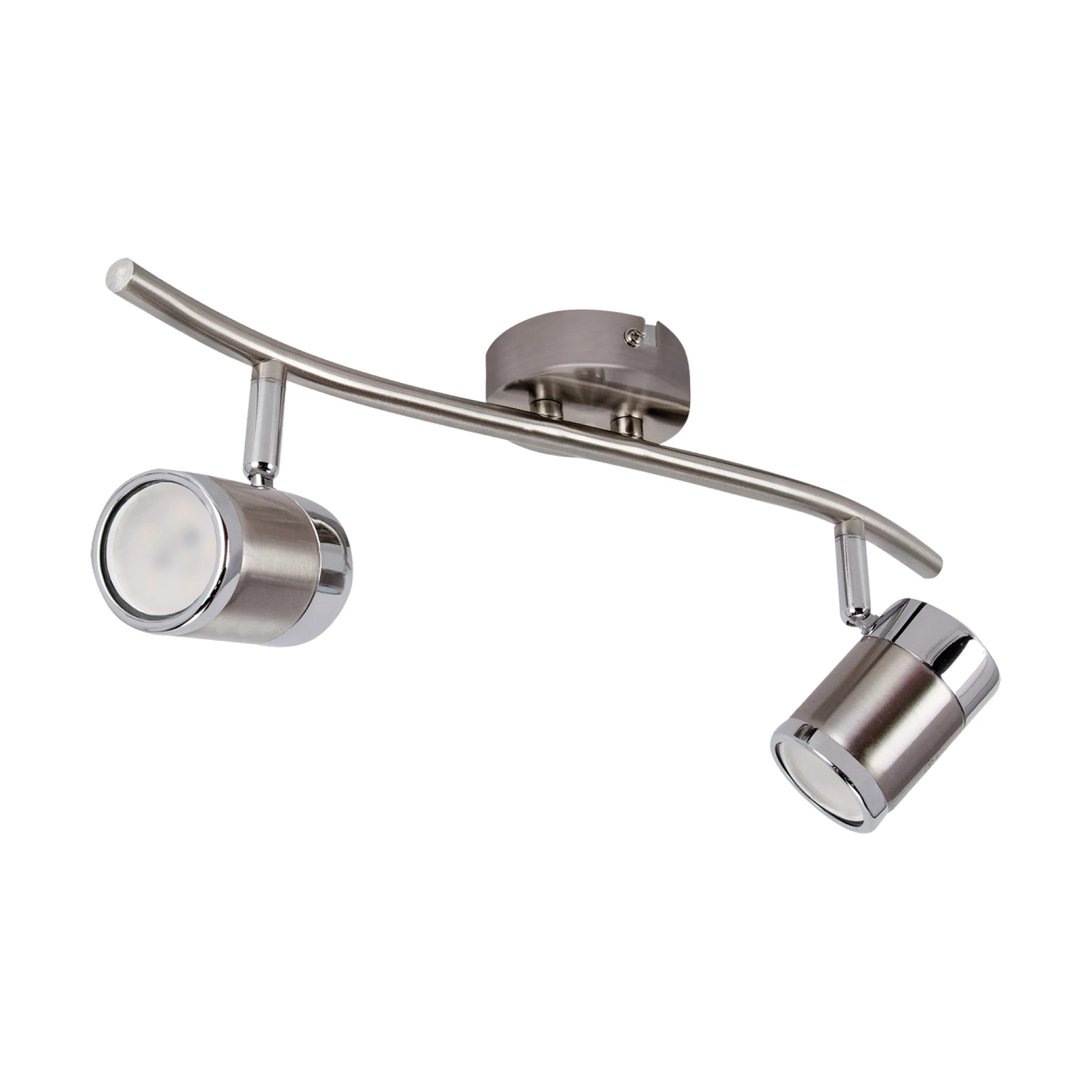 OLAF 2 - Decken Spotleuchte in chrom/mattchrom - 2 x max 35W - Lichtfarbe: neutralweiß