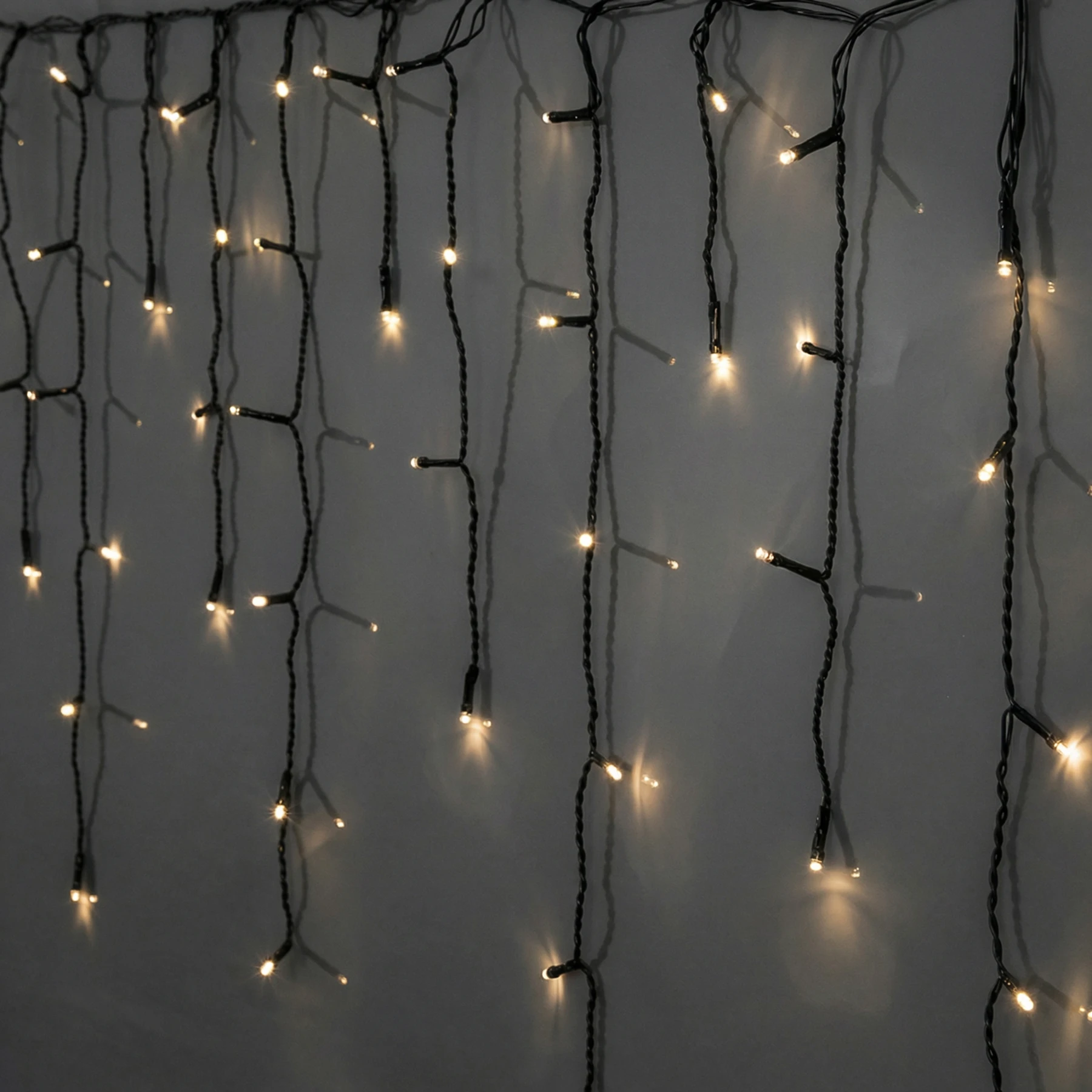 Golden White - Lichtervorhang für außen - 23,9 m - 960 LEDs - Netzbetrieb - Warmweiß