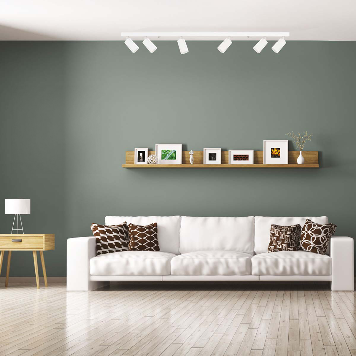 230V LED 3-Phasen Schienenleuchte in weiß - 4W - MR11 - GU10