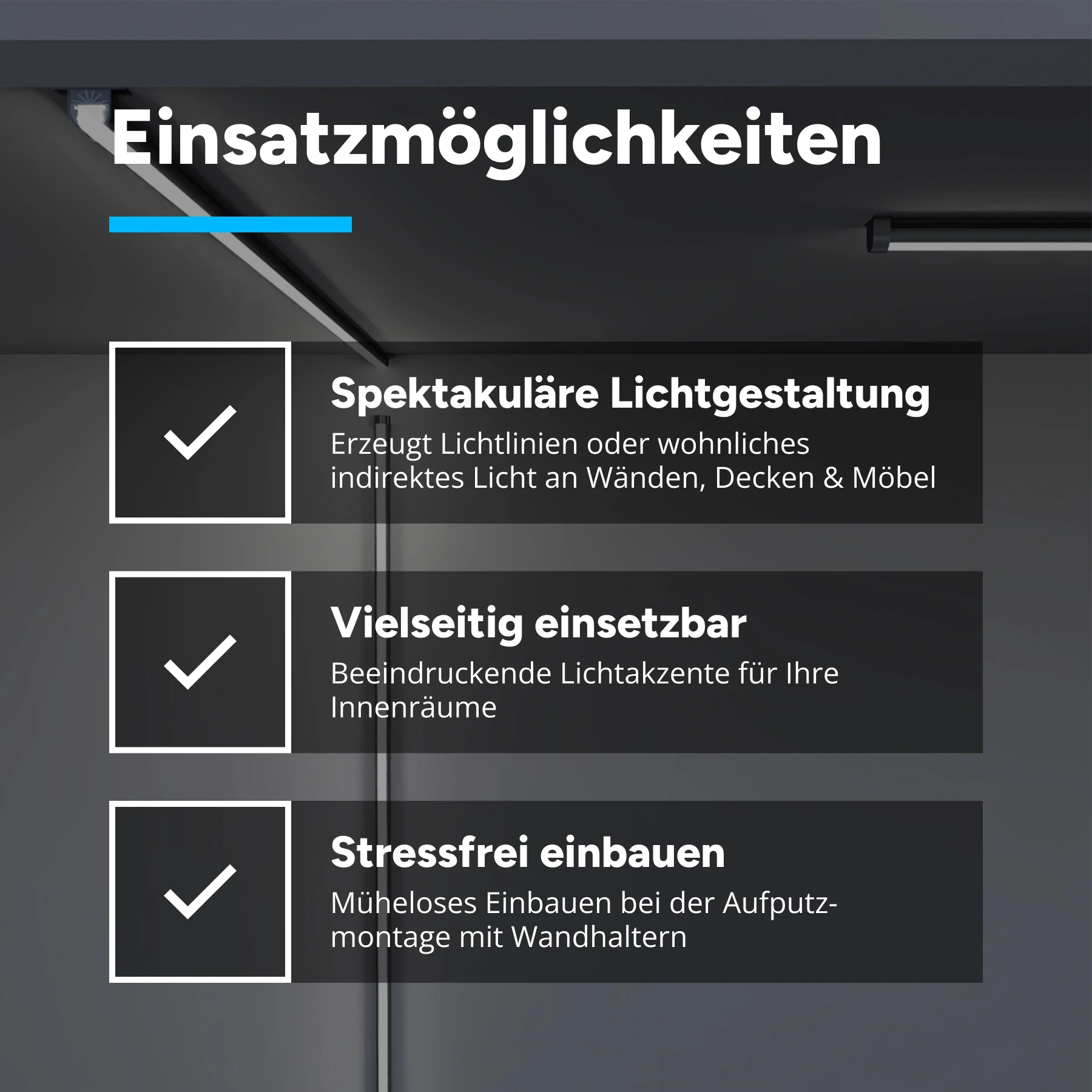 24V  Aluminium LED Leiste - einstellbare Abstrahlrichtung– weiß – diffuse Abdeckung - kein Anschlußkabel zum Netzteil - 33 cm mit 42 SMD LEDs - 6 Watt - 504 Lumen