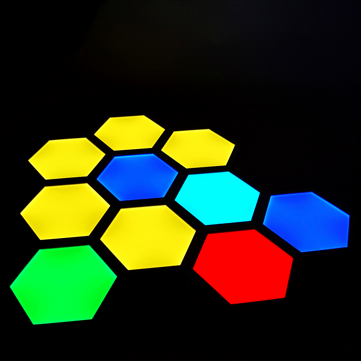 LED Panel Set - 10er Set - Tuya App - Sprachsteuerung über Alexa und Google Home
