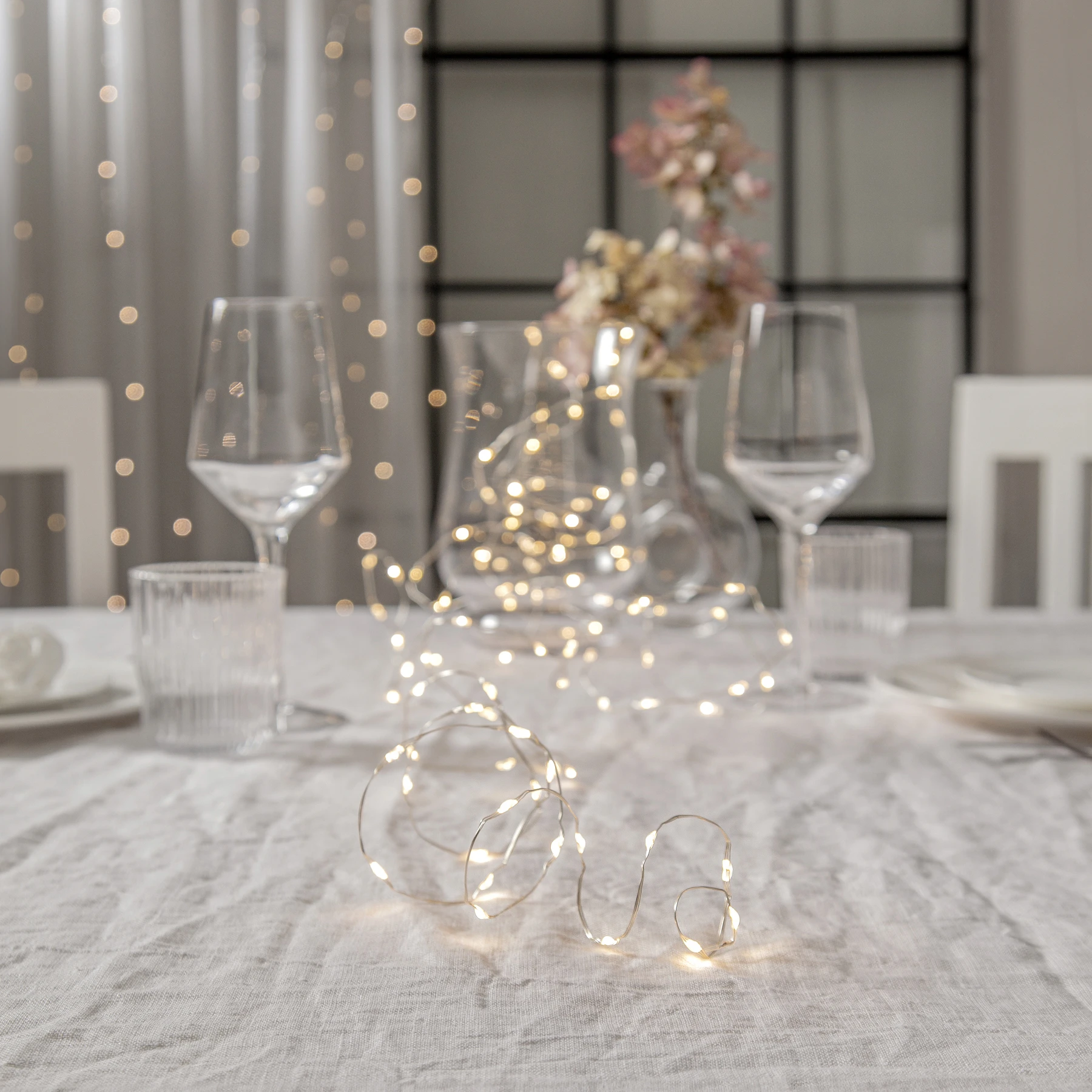 Dew Drop - Deko Lichterkette für innen - 5 m - 100 LEDs - Netzbetrieb - Warmweiß