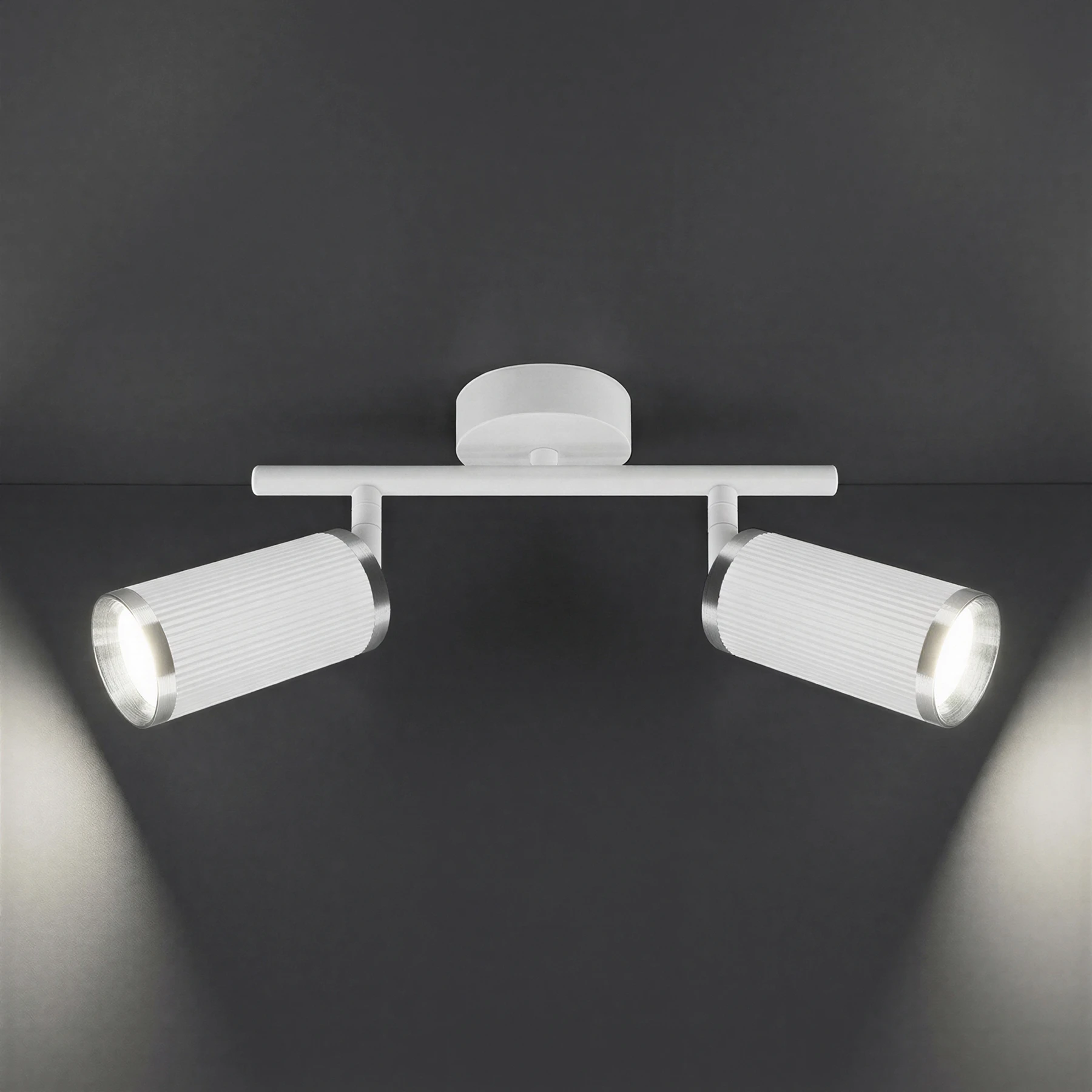 FRIDA SPT 2 - Decken Spotleuchte in weiß/chrom - Lichtfarbe: individuell wählbar