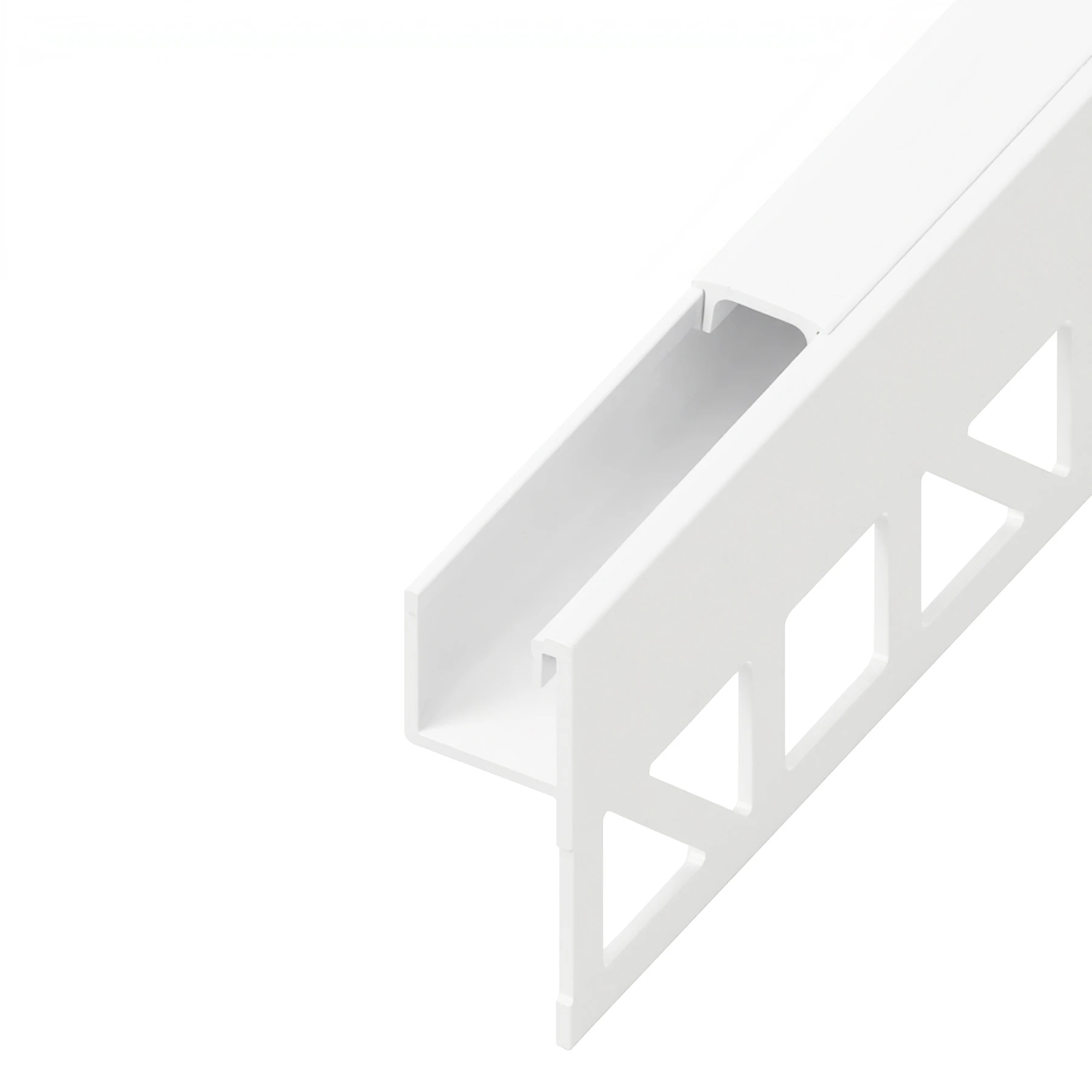 diffuse Abdeckung für LED Fliesenabschlussprofil - nach oben abstrahlend, CC-14 und CC-14-WHT - 100cm Länge