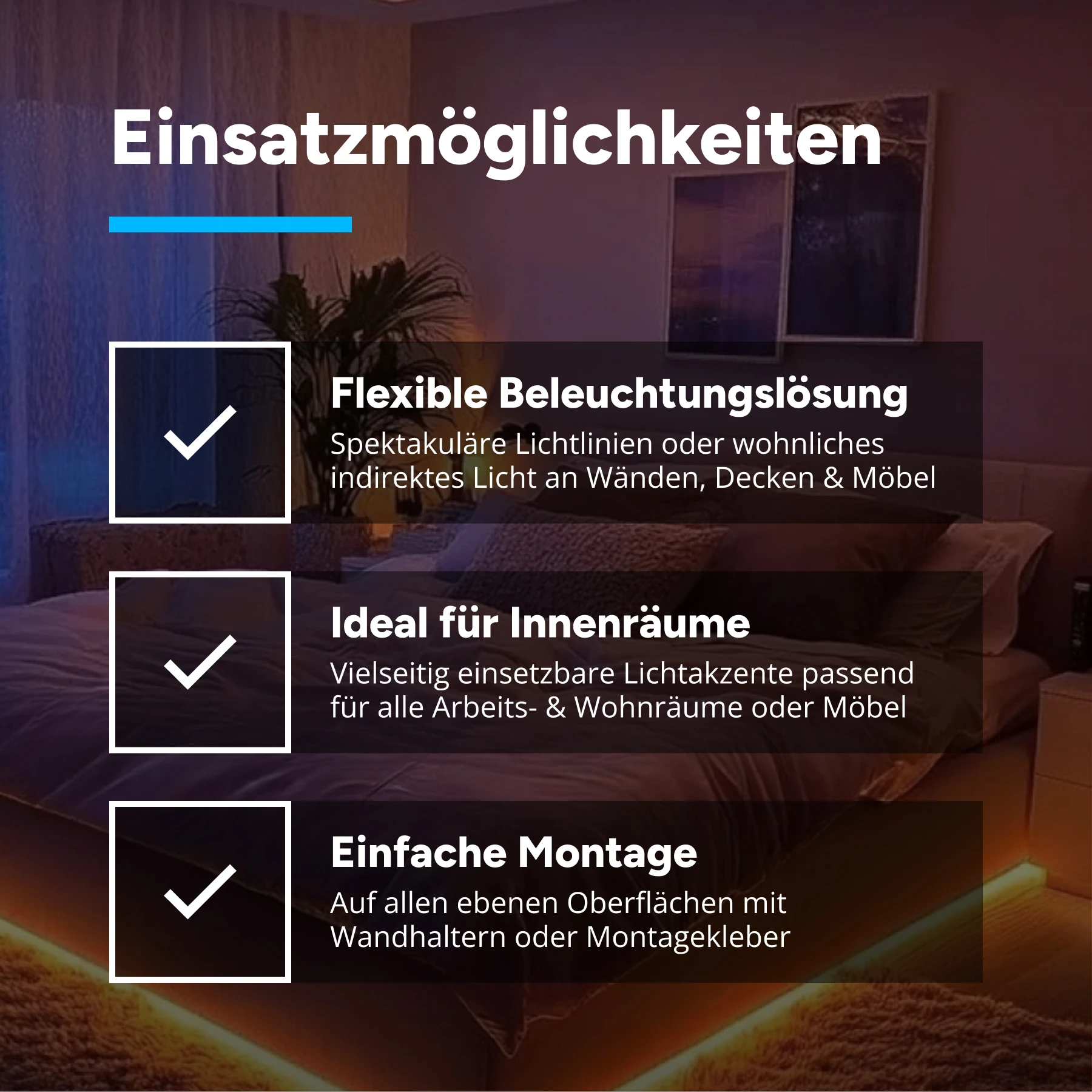 24V Black Line Slim Aluminium LED Leiste - COB - warmweiß - schwarze Abdeckung - 33cm - 144 LED Chips - 4 Watt - 360 Lumen - mit Ausgangskabel (zum Anschluss einer weiteren LED Leiste) - kein Anschlußkabel zum Netzteil