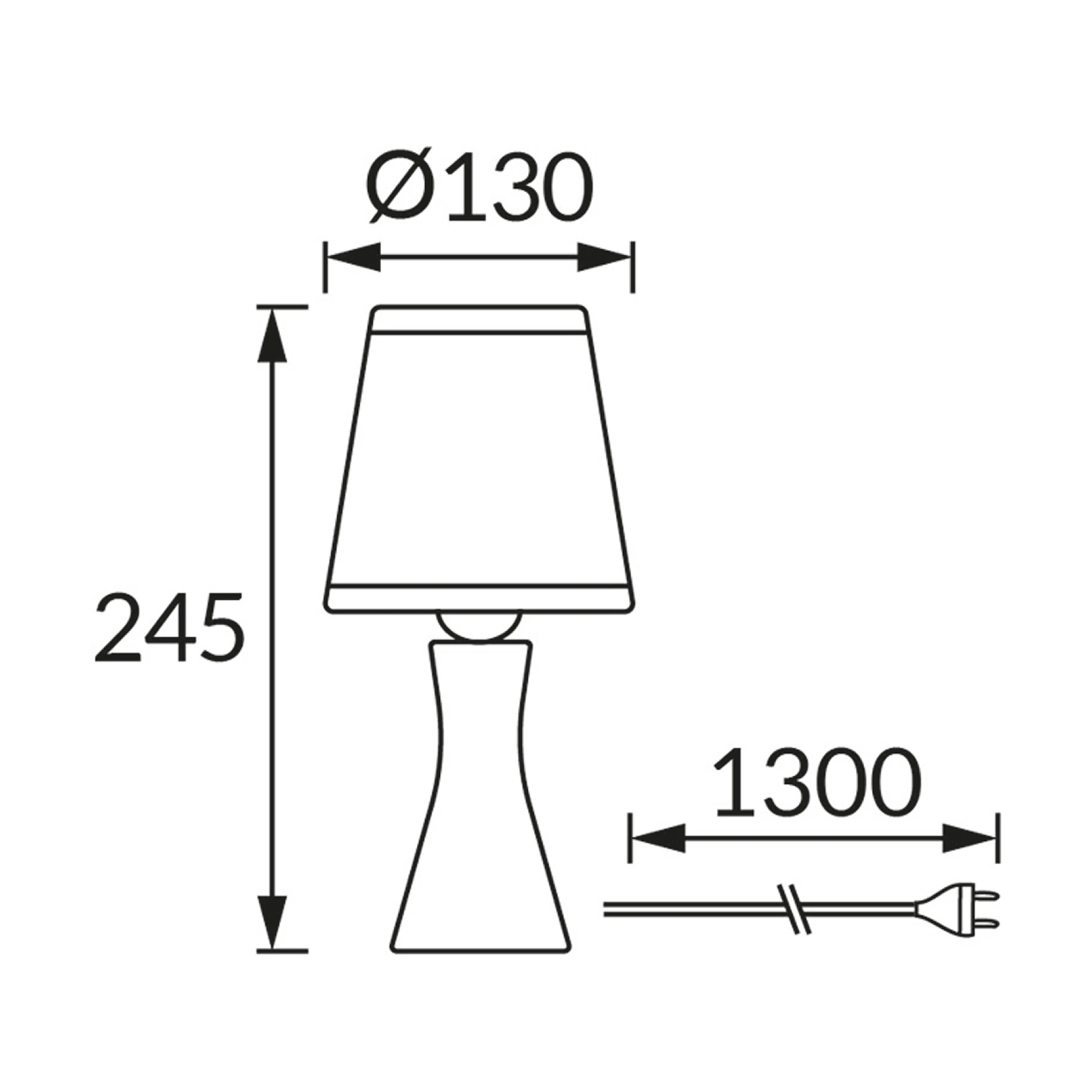 POLINA - Tischleuchte indoor in schwarz - ohne Leuchtmittel