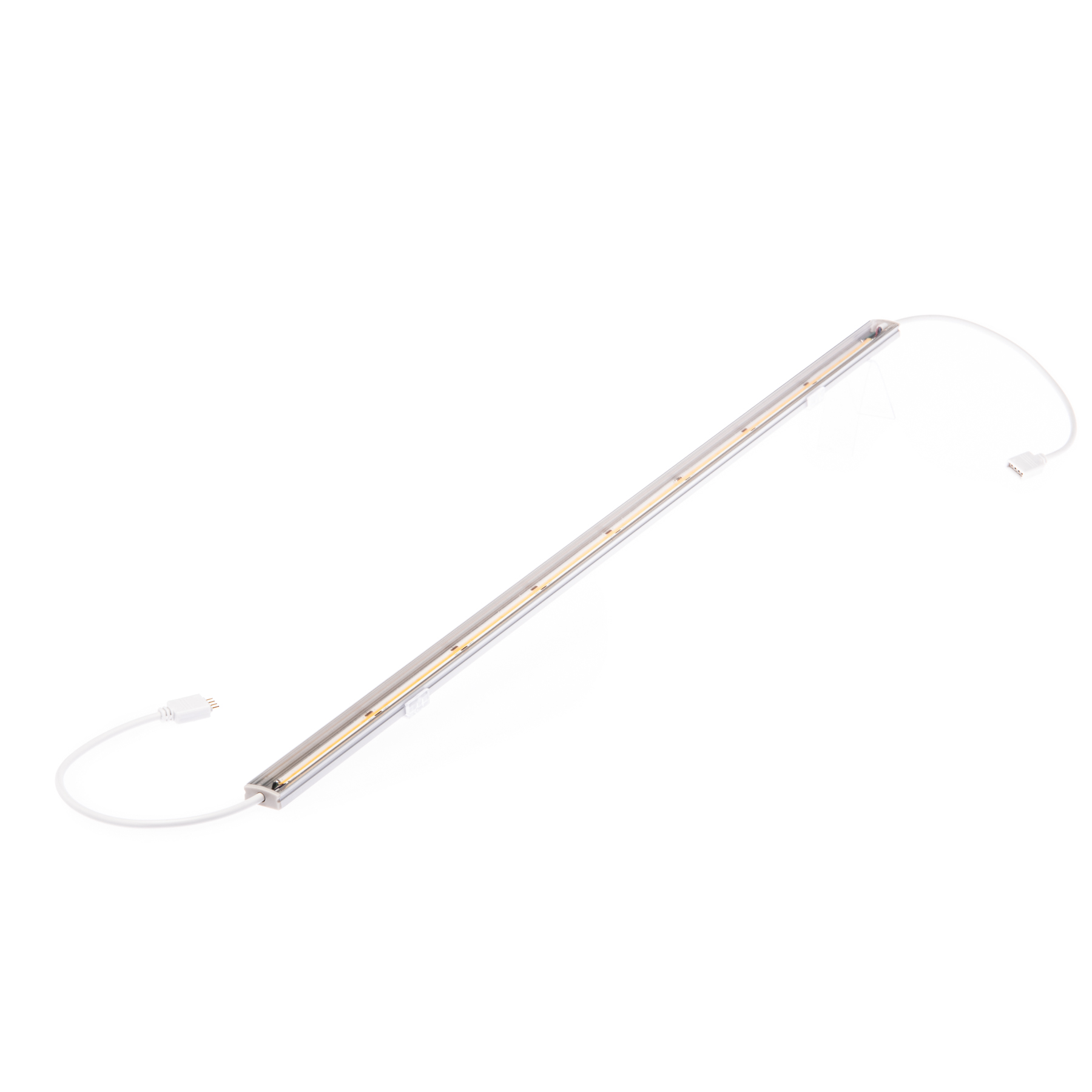 24V  Slim-Line Aluminium LED Leiste - COB - warmweiß - transparente  Abdeckung - kein Anschlußkabel zum Netzteil - 33cm - 144 LED Chips - 4 Watt - 360 Lumen