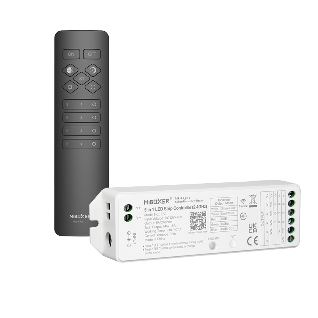 LED Funk Controller Set - 4 Zonen - 1 bis 2 Kanal - CCT - Fernbedienung (2,4 GHz)