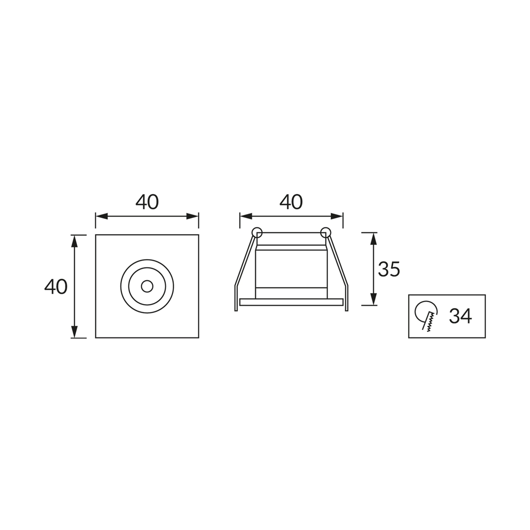 Einbau Deckenspot in mattchrom - 1,6 W - Lichtfarbe: neutralweiß