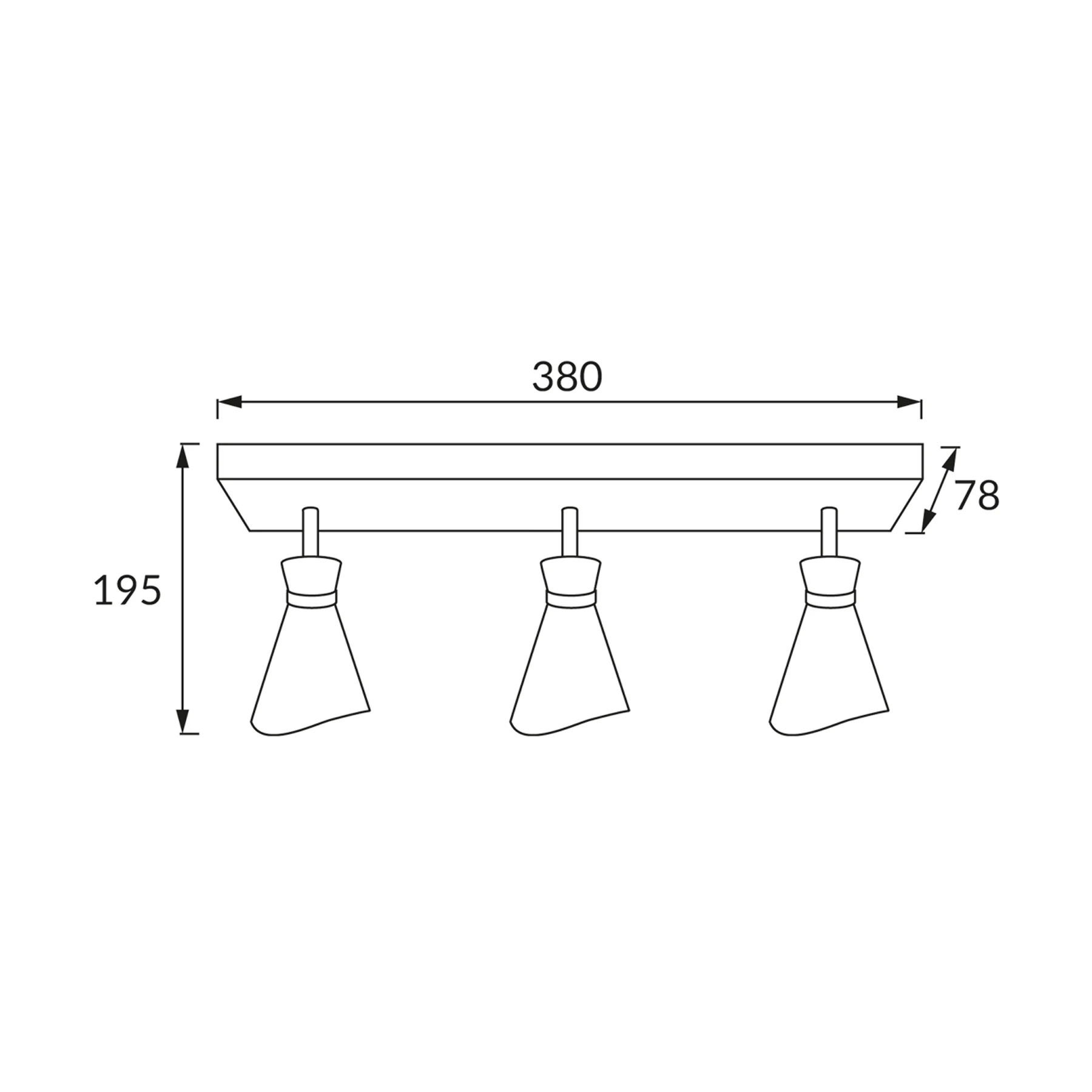 LORETA SPT 3 - Decken Spotleuchte in weiß/gold - ohne Leuchtmittel