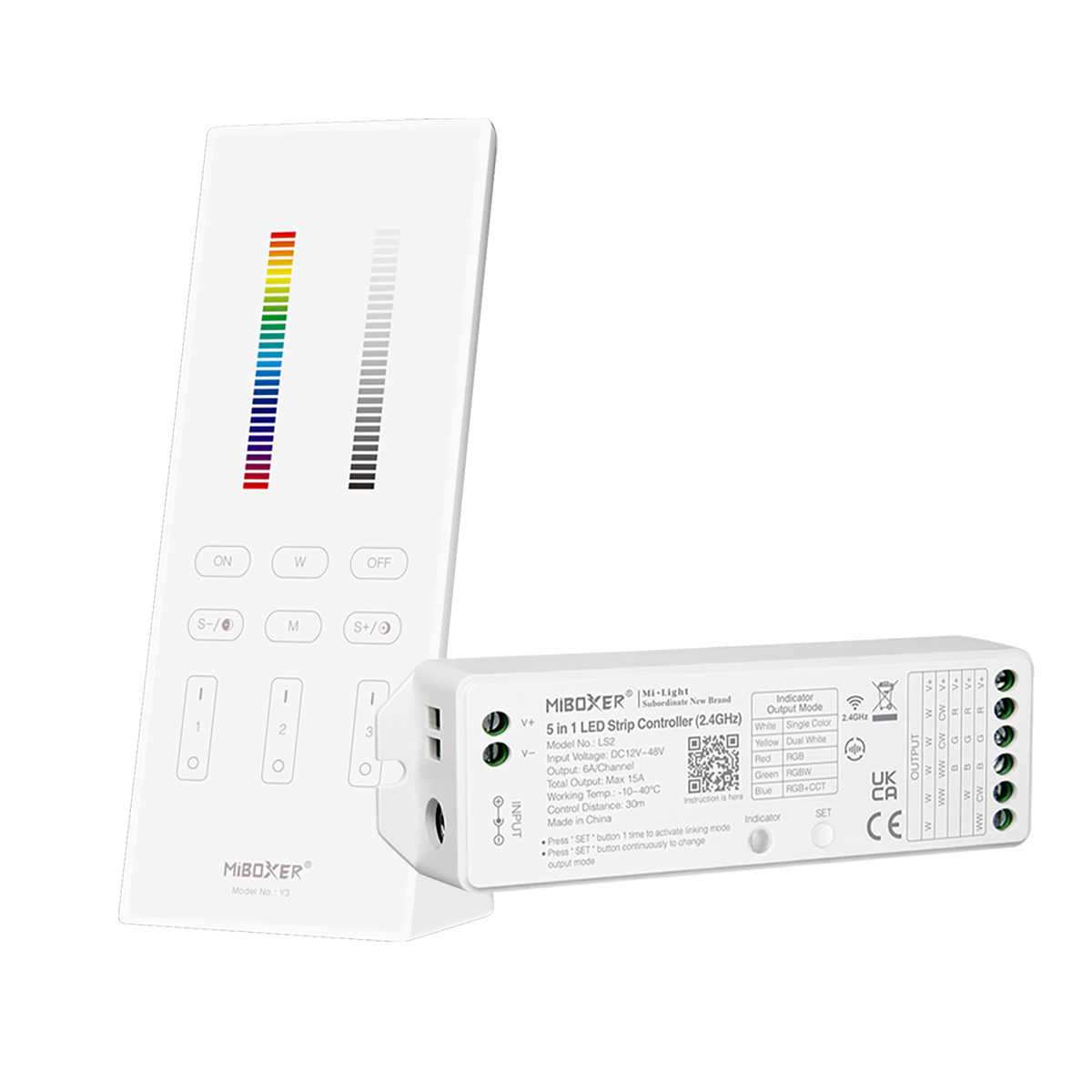 LED Funk Controller Set - 3 Zonen - 5 Kanal - RGB+CCT - Fernbedienung (2,4 GHz)