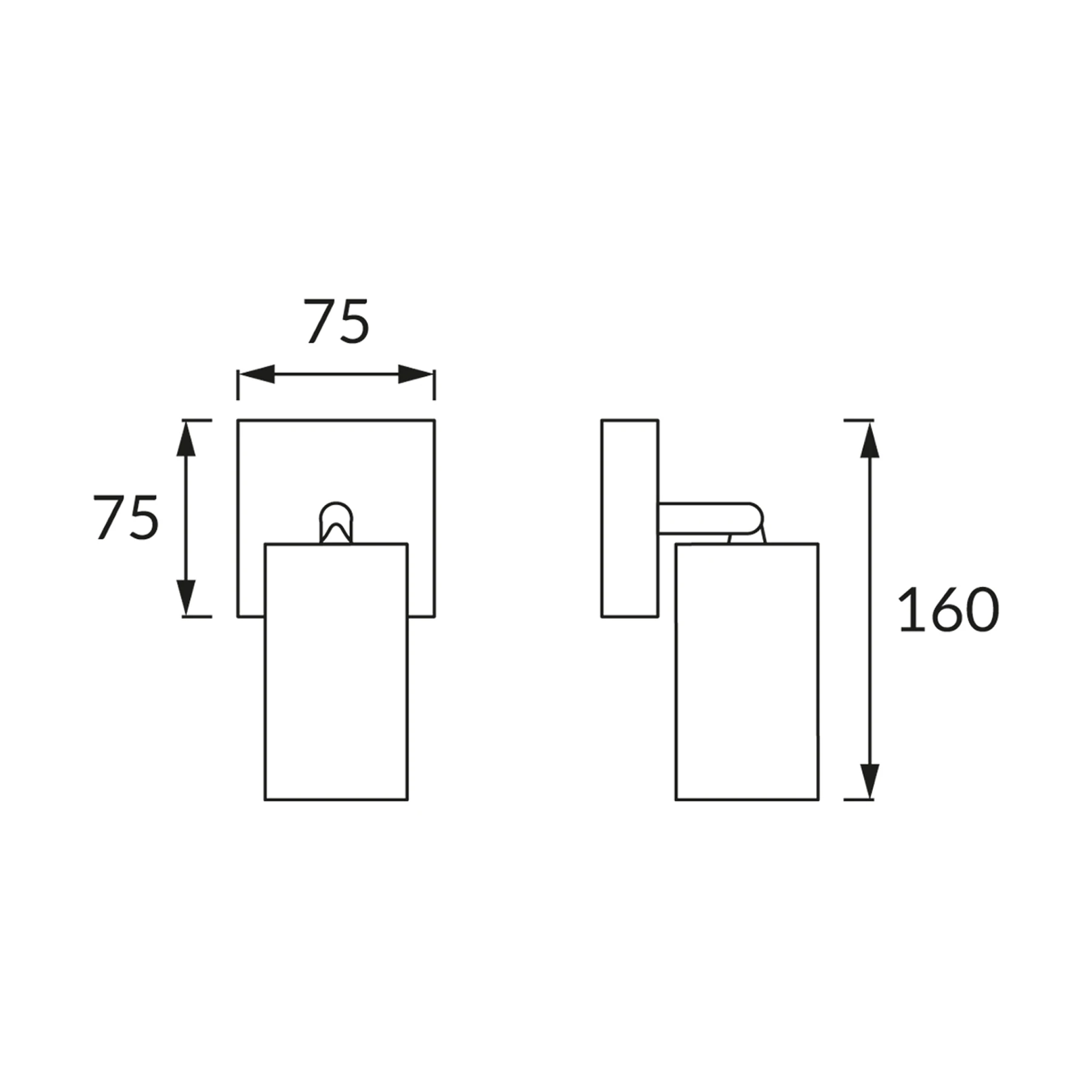 MANAM 1 - Decken Spotleuchte in weiß - ohne Leuchtmittel