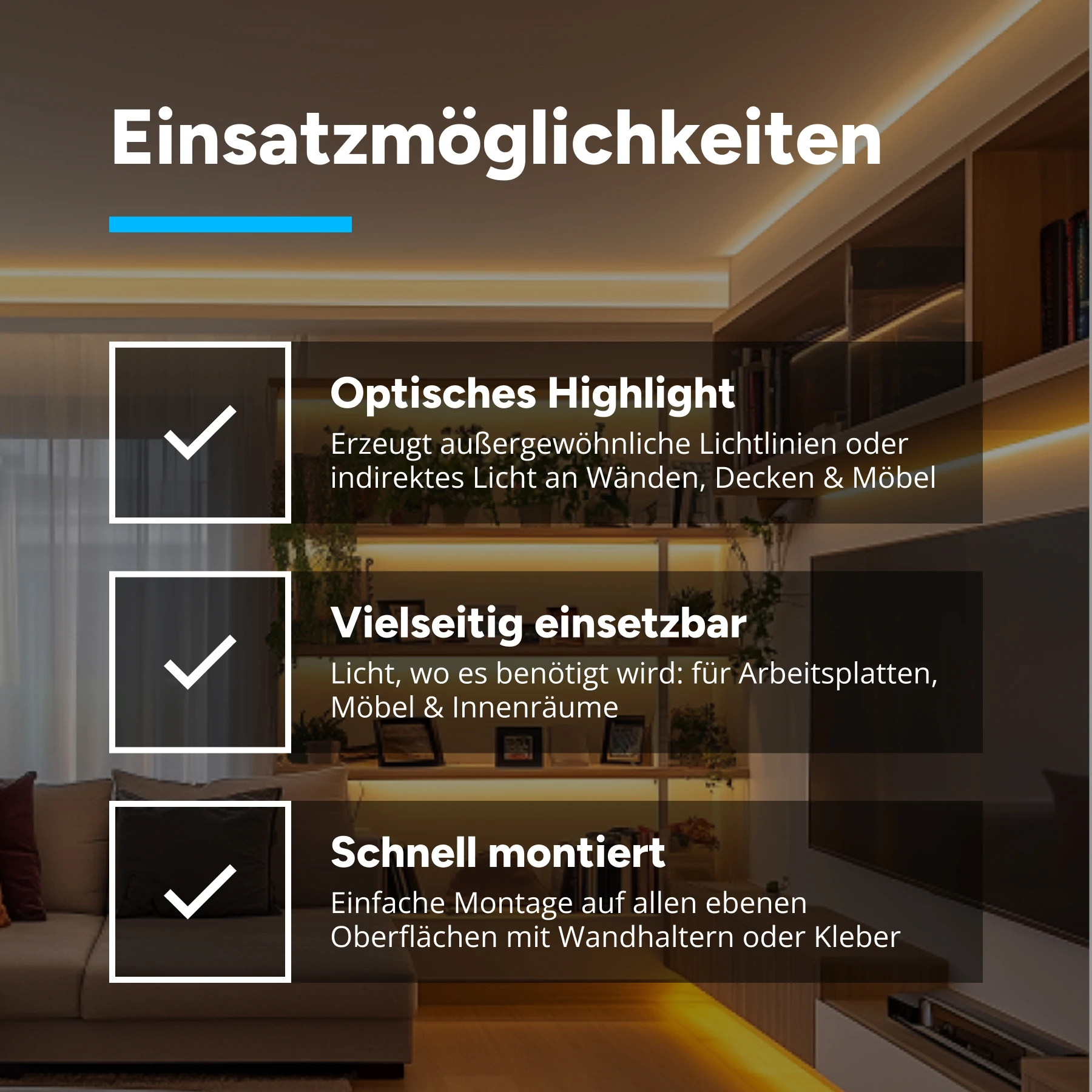 24V Black Line LED Eckleiste - COB - neutralweiß - schwarze Abdeckung - 33cm - 144 LED Chips - 4 Watt - 360 Lumen -kein Anschlußkabel zum Netzteil - mit Ausgangskabel ( zum Anschluss einer weiteren LED- Leiste )