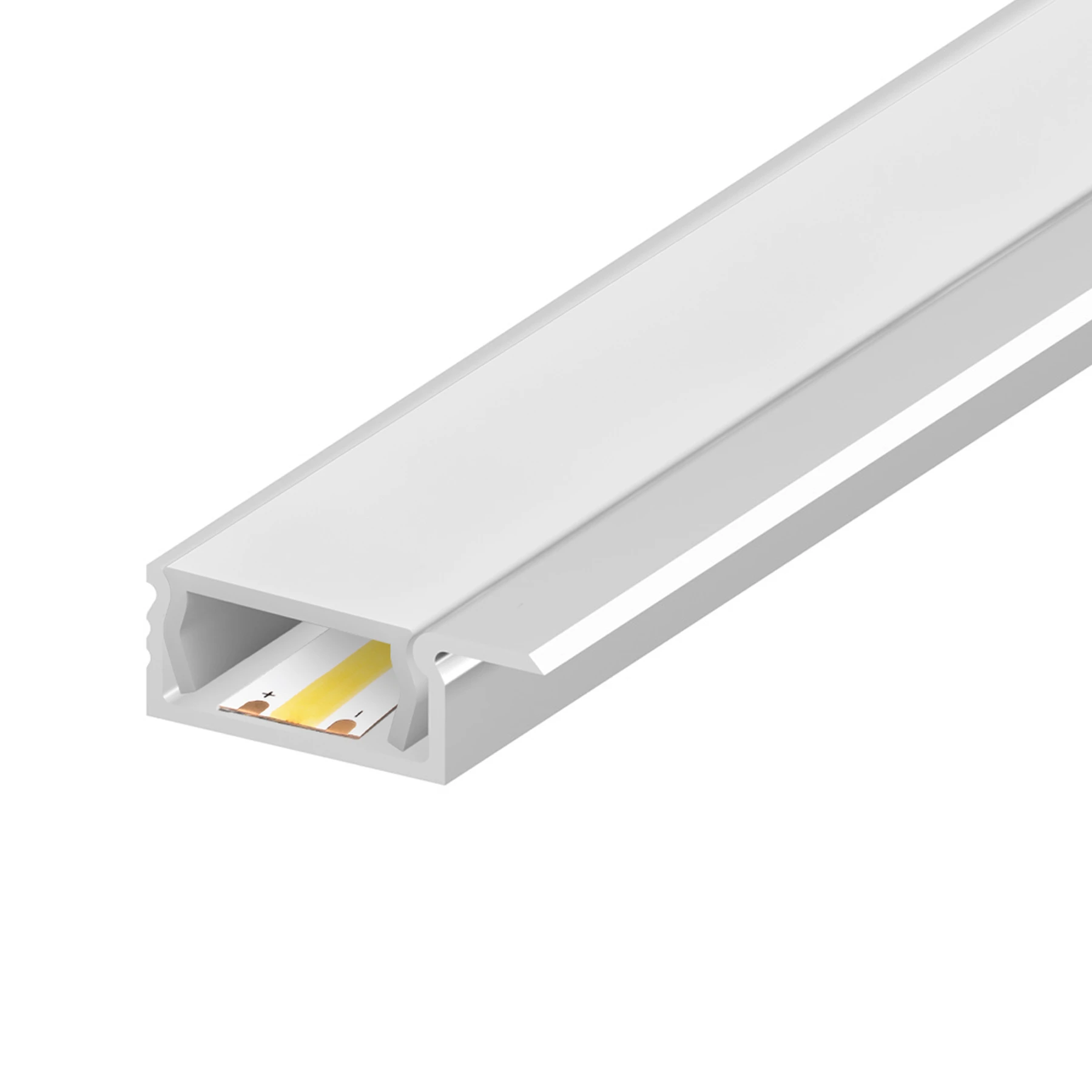 Aluminium LED Einbauprofil in Wunschlänge, 2,0 x 0,7cm