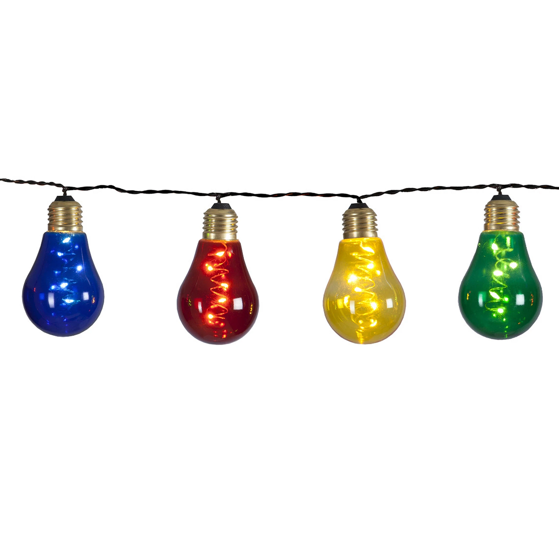 Glow - Deko Lichterkette für innen - 3,6 m - 10 LEDs - Netzbetrieb - Mehrfarbig