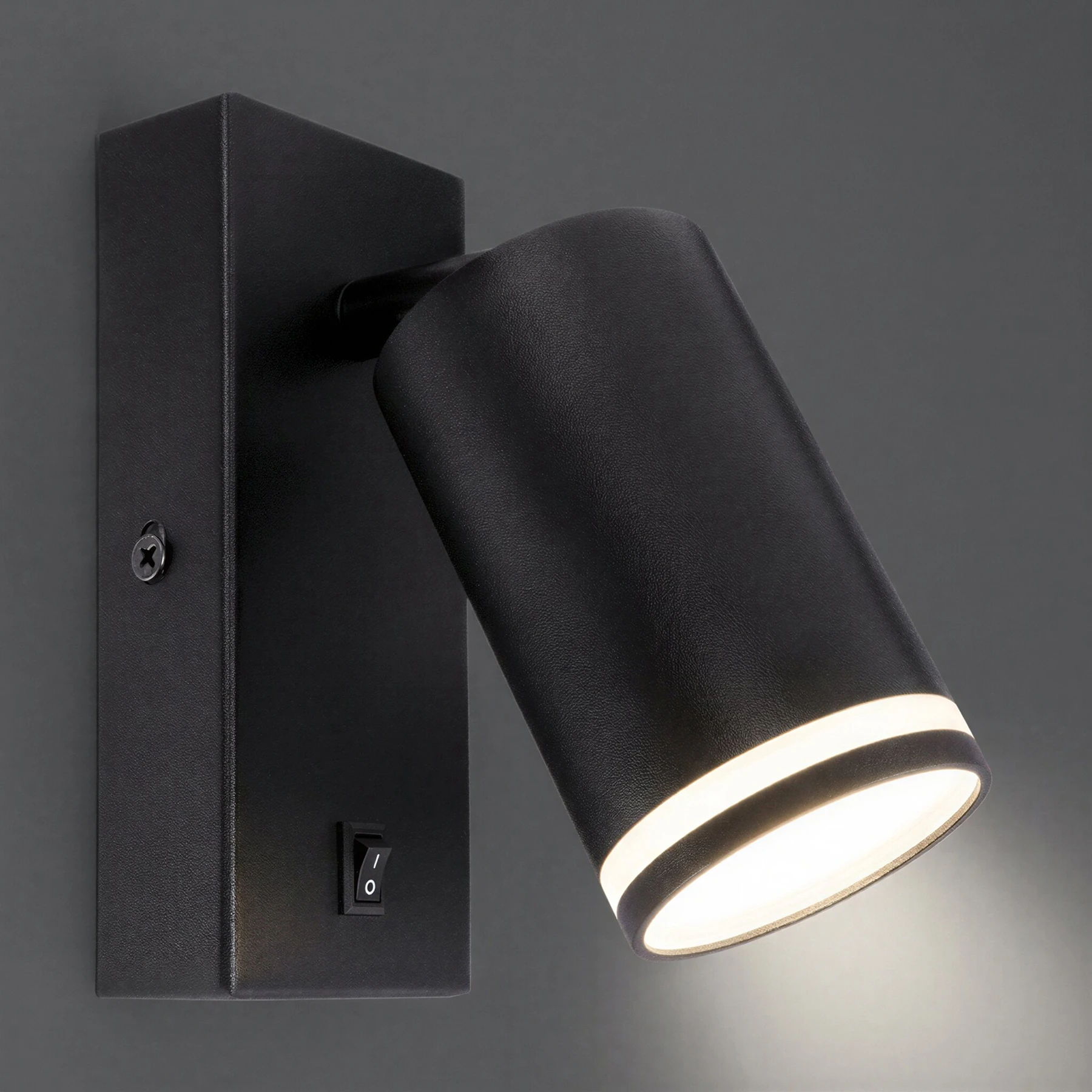 Wandleuchte indoor in schwarz - Lichtfarbe: individuell wählbar