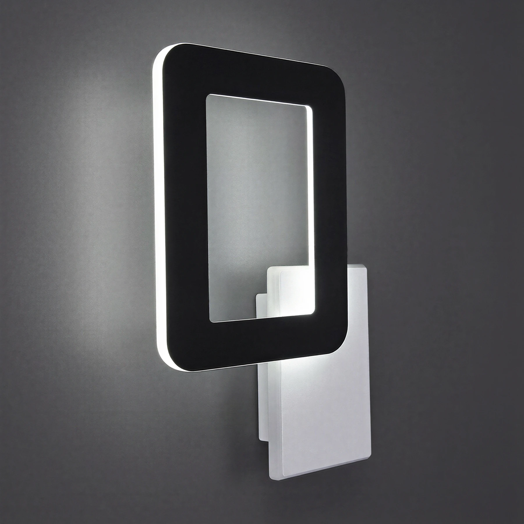 Wandleuchte indoor in schwarz/weiß - 19cm - 12 W - Lichtfarbe: neutralweiß