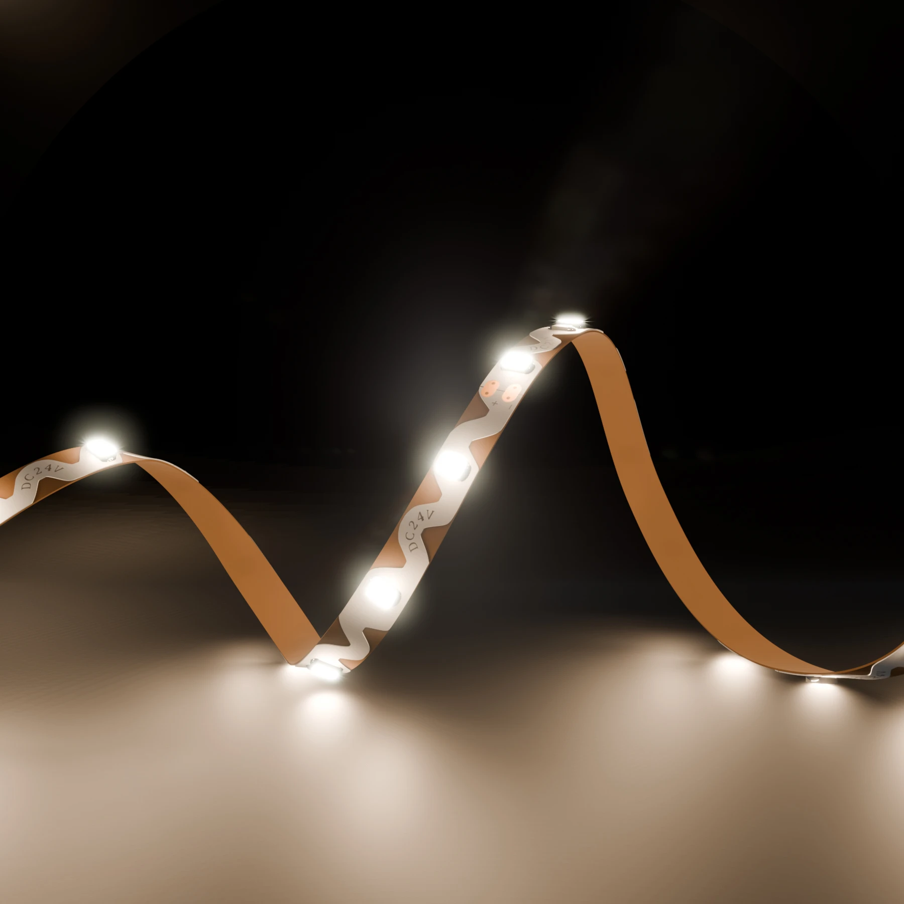 24V Zick Zack LED Streifen - neutralweiß - 60 LEDs je Meter - alle 10cm teilbar