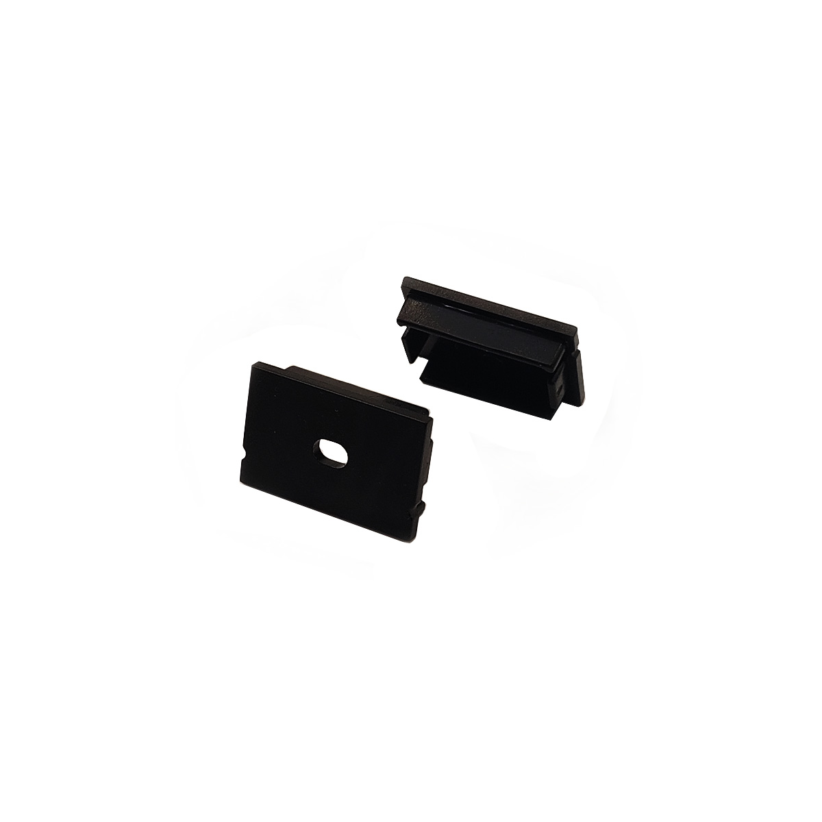 Endkappe für Aluminium LED Profil CC-36-BLK - 1 Stück geschlossen