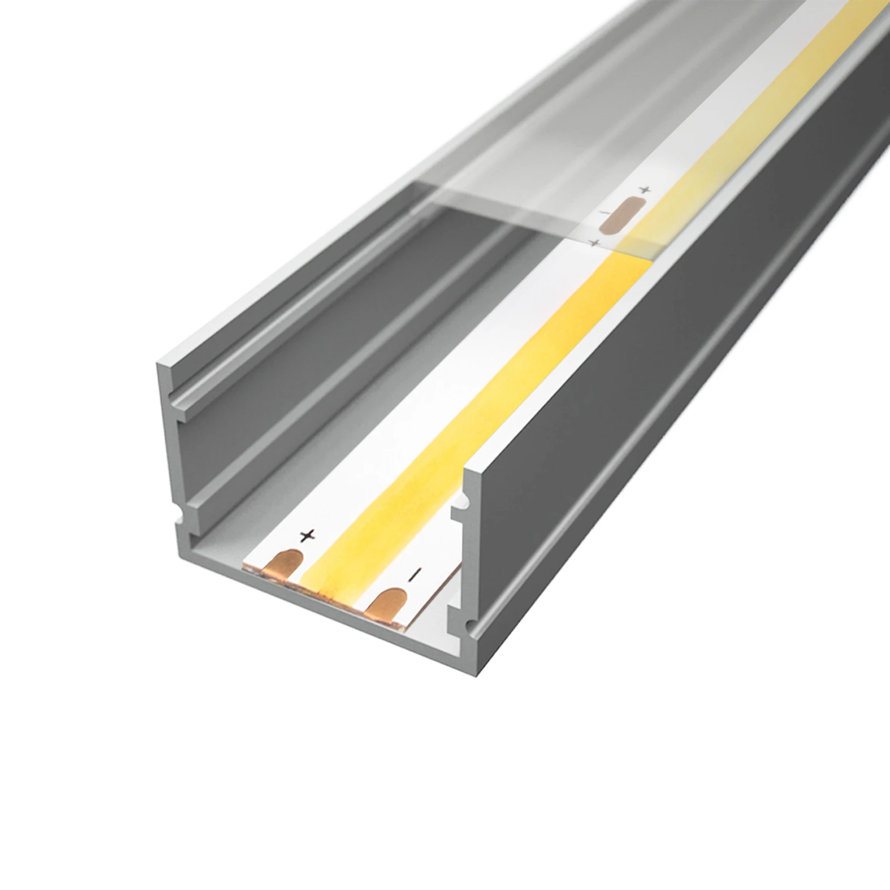 transparente Abdeckung für LED Aufputzprofil - Classic Maxi, CC-36, CC-36-BLK, CC-36-WHT - 100cm Länge