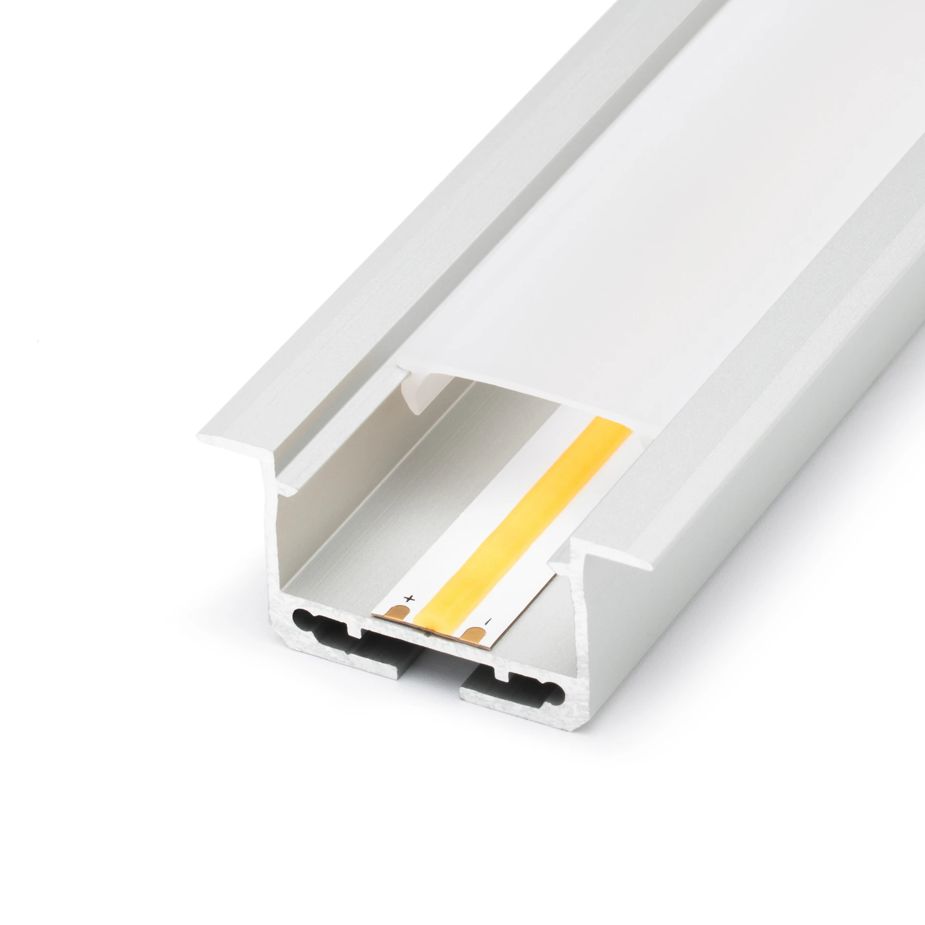 Aluminium LED Einbau Profil in Wunschlänge, ideal, 3,84 x 1,81cm