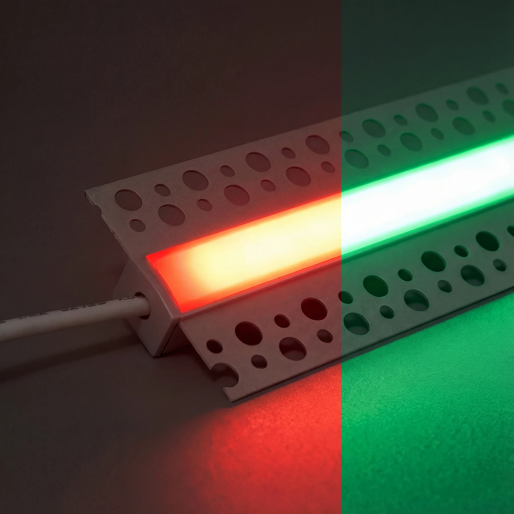 24V Aluminium Trockenbau COB LED Leiste schmal - RGB - diffuse Abdeckung