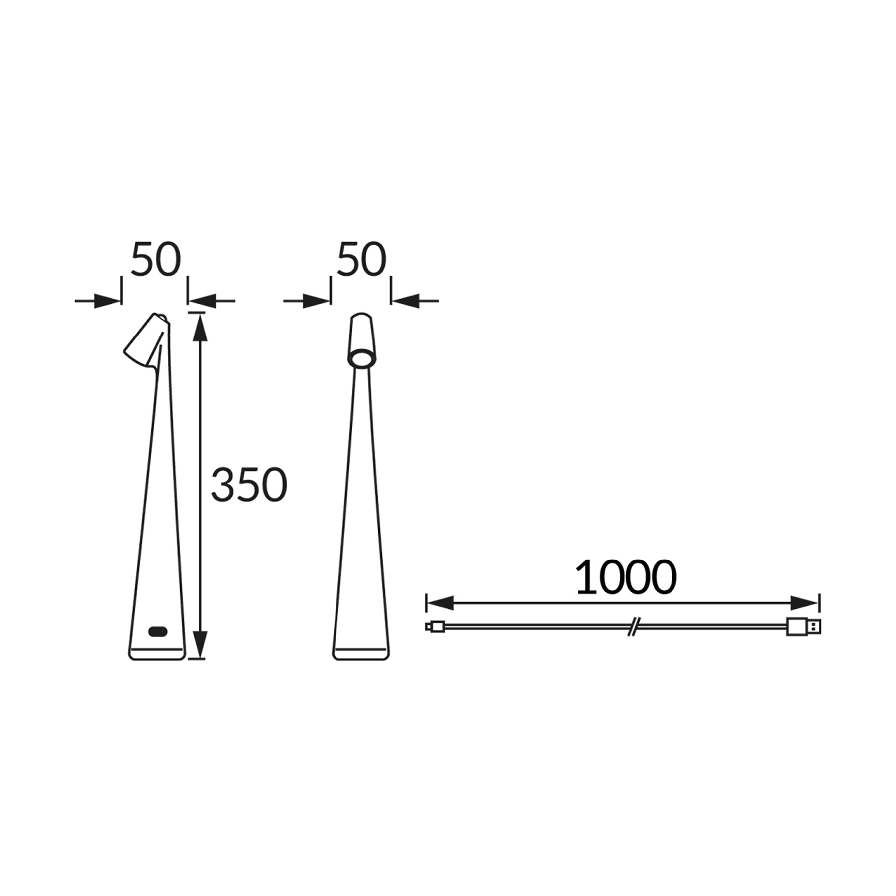 GROT LED - Akku Tischleuchte indoor in grün - Lichtfarbe: weiß einstellbar
