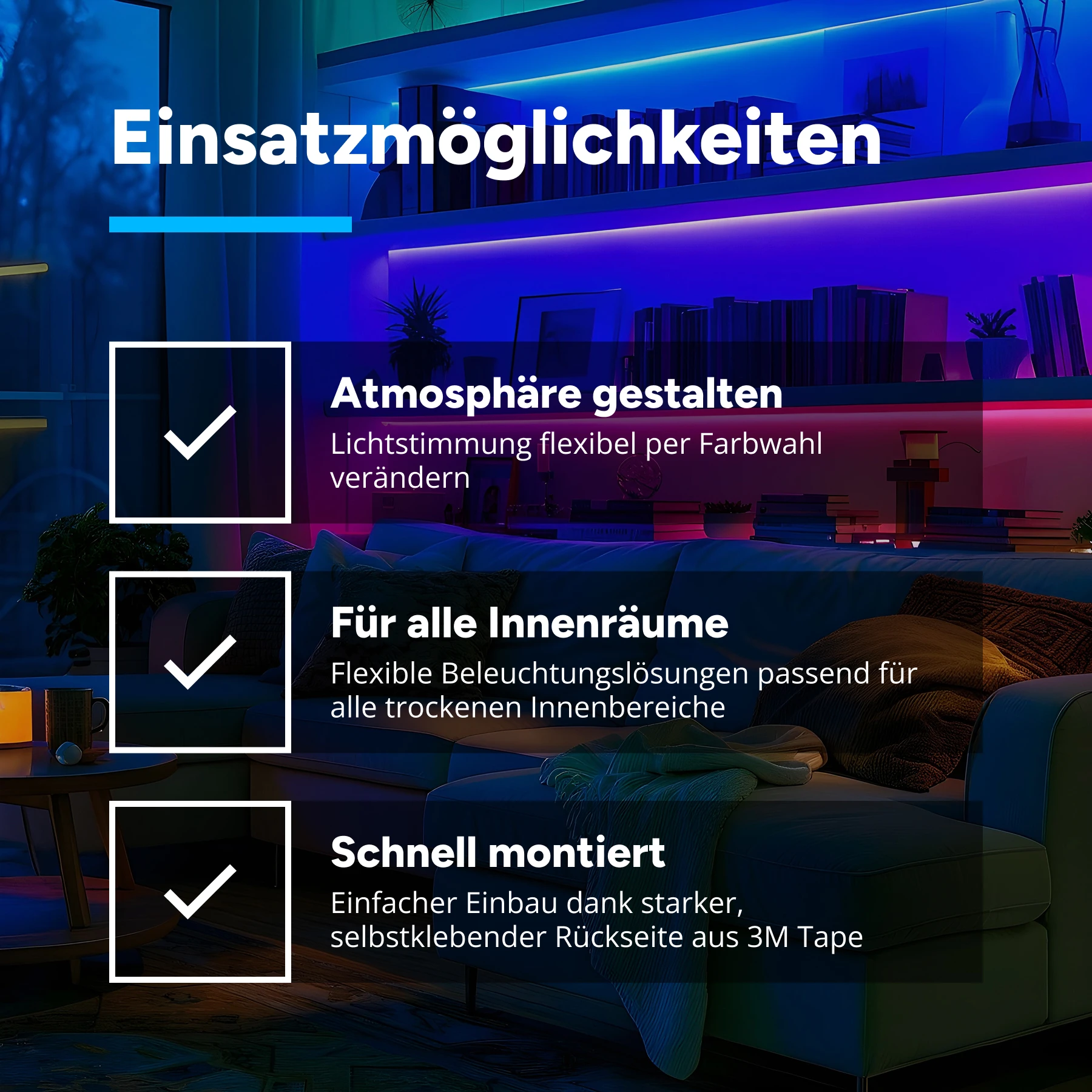 24V COB LED Streifen – RGB – alle 2,5cm teilbar - 2,5cm - 21 LED Chips - 0,5 Watt - 37 Lumen - ohne Eingangskabel - Löten erforderlich