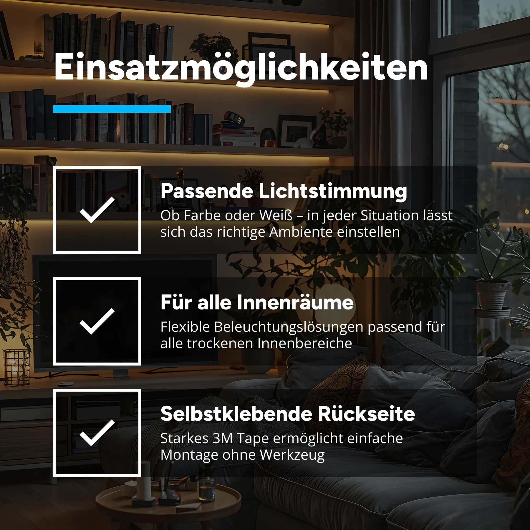 LED-Lichtband - RGB & warmweiss - je 5cm 3x RGBWW LEDs - 12V - ohne Steckerbuchsen - Löten erforderlich - 50cm mit 30 RGBWW-LEDs