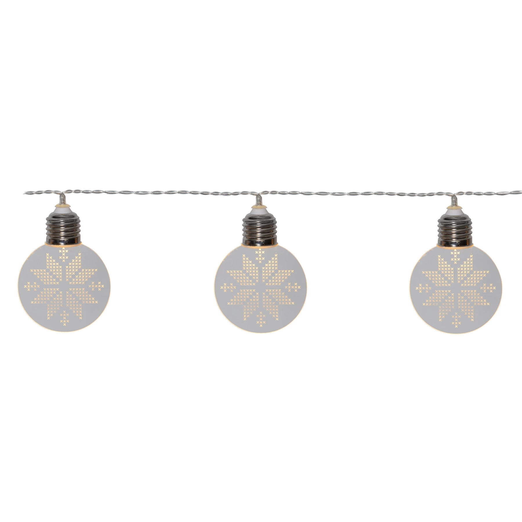 Ornament - Deko Lichterkette für innen - 1,8 m - 10 LEDs - Timer - Batteriebetrieb - Warmweiß
