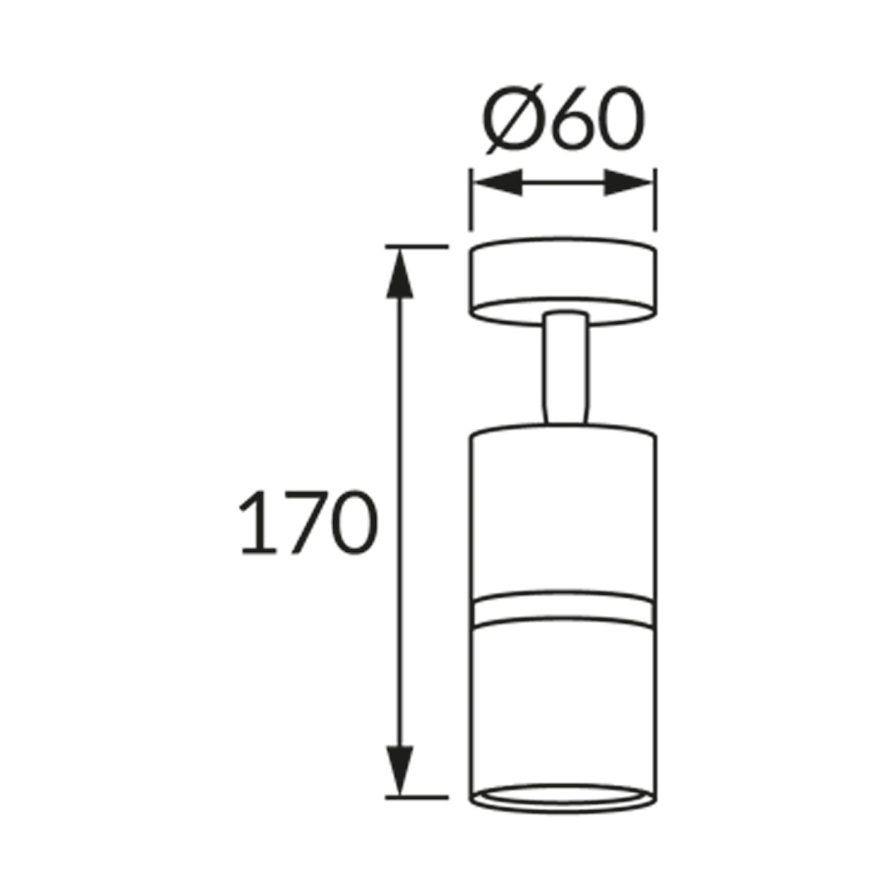 DIOR SPT 1 - Decken Spotleuchte in weiß/chrom - ohne Leuchtmittel