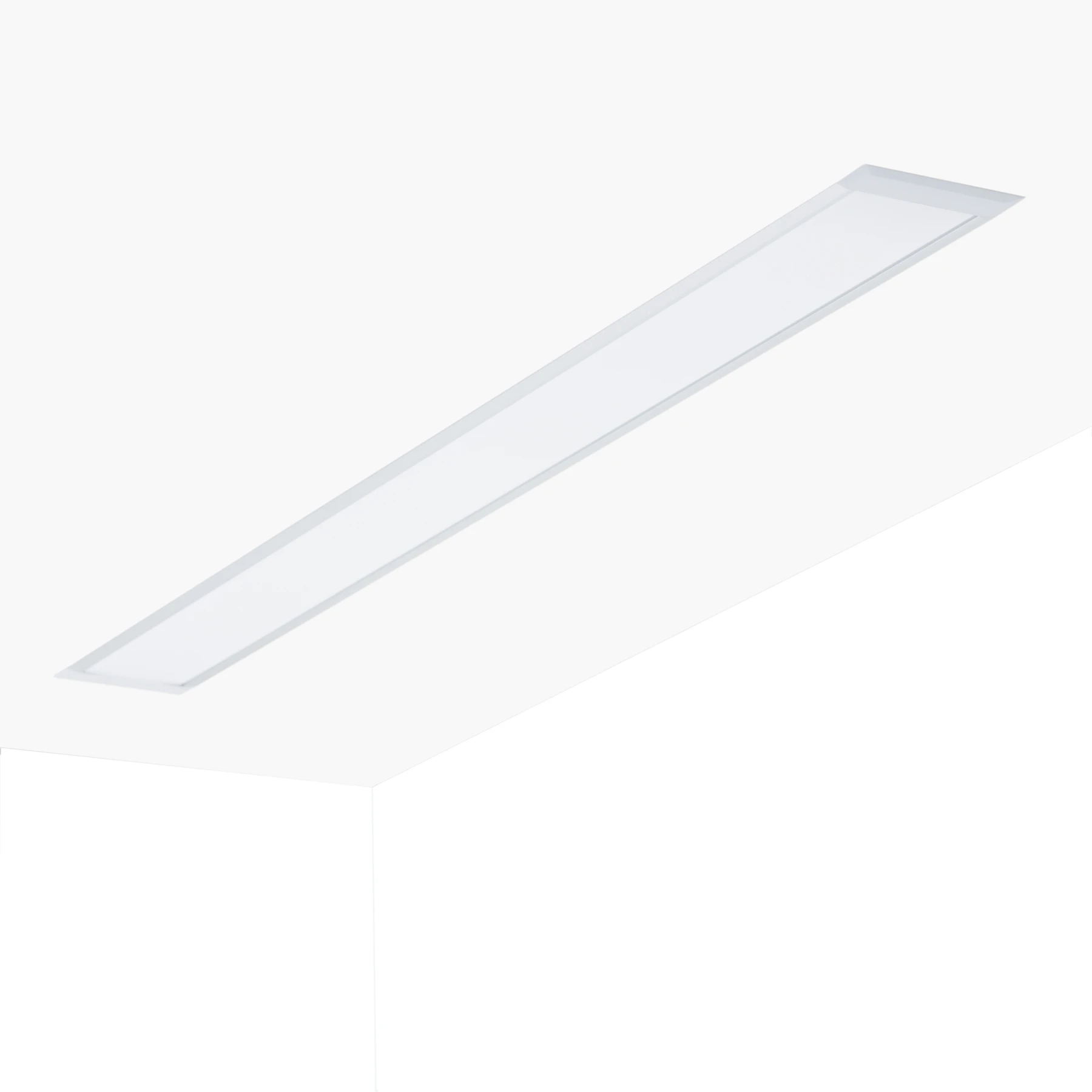 24V Aluminium LED Einbauleuchte - Farbtemperatur einstellbar - linear - diffuse Abdeckung - 254cm - 1050 LEDs - 94,5 Watt - 9450 Lumen - mit externem 24V DC Einbau-Netzteil incl. 2-Kanalsteuerung und Funkfernbedienung