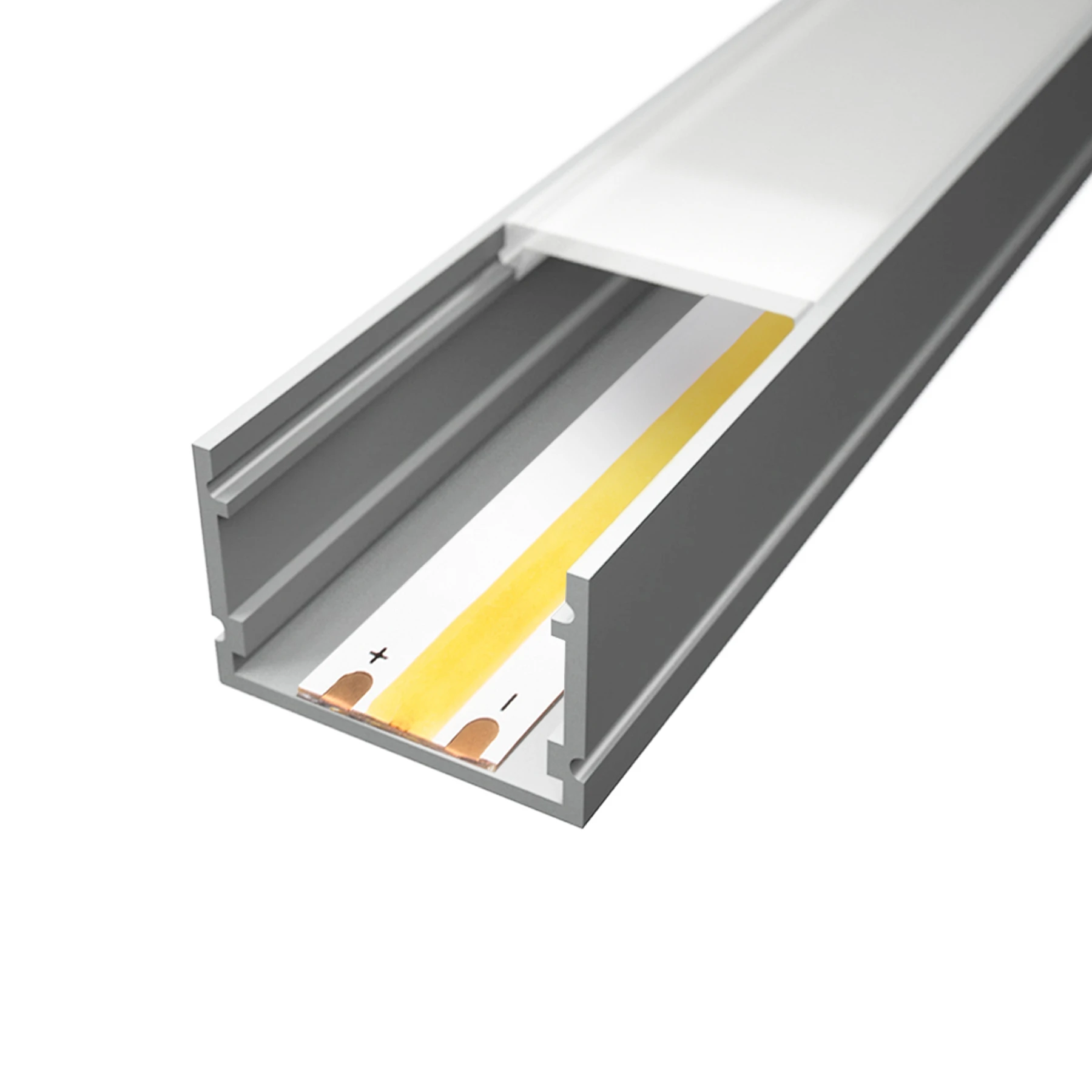 Aluminium LED Aufputz Profil in Wunschlänge, Classic Maxi, 3,0 x 2,0cm