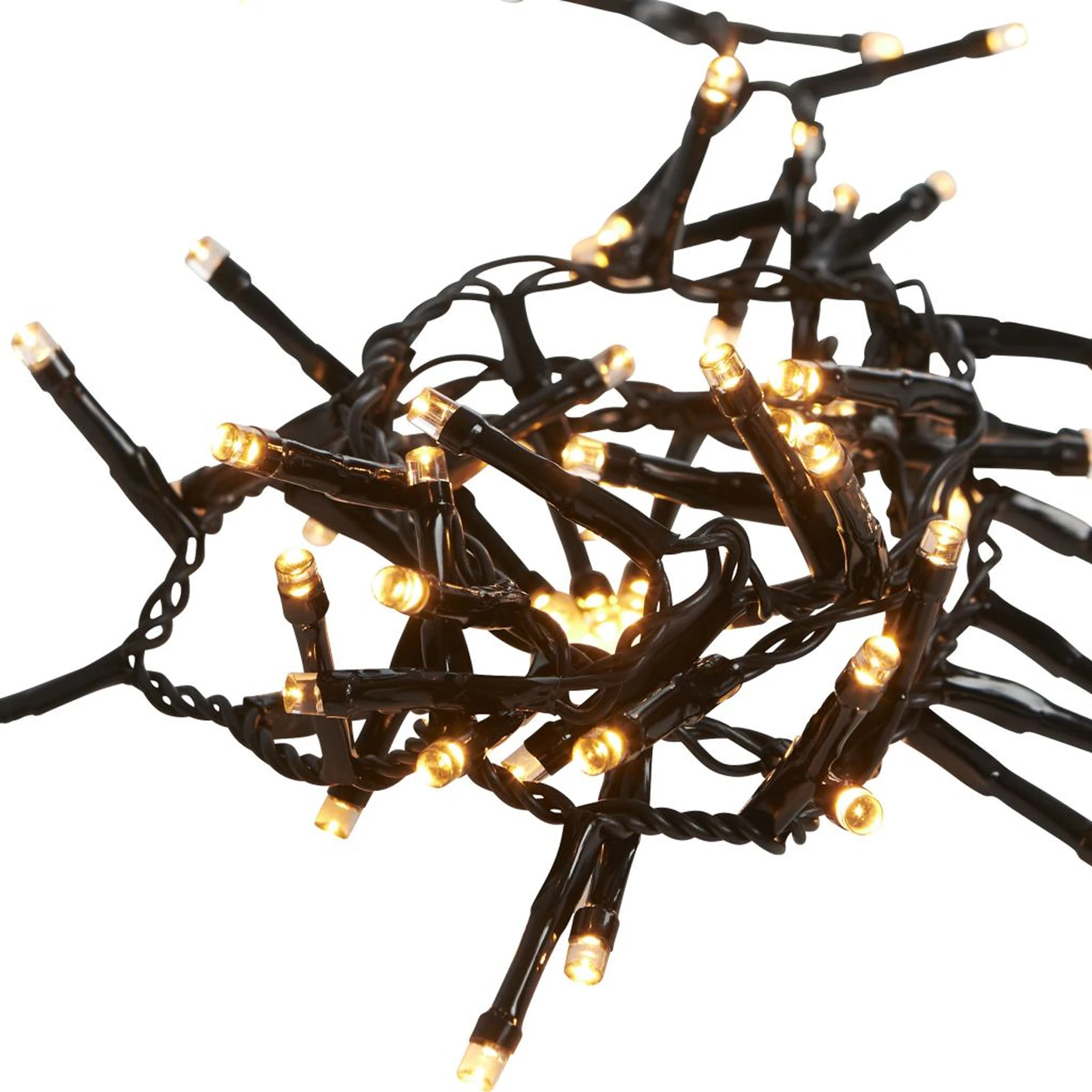 Golden Warm White - Lichtervorhang für außen - 3 m - Erweiterung - 49 LEDs - Netzbetrieb - Warmweiß