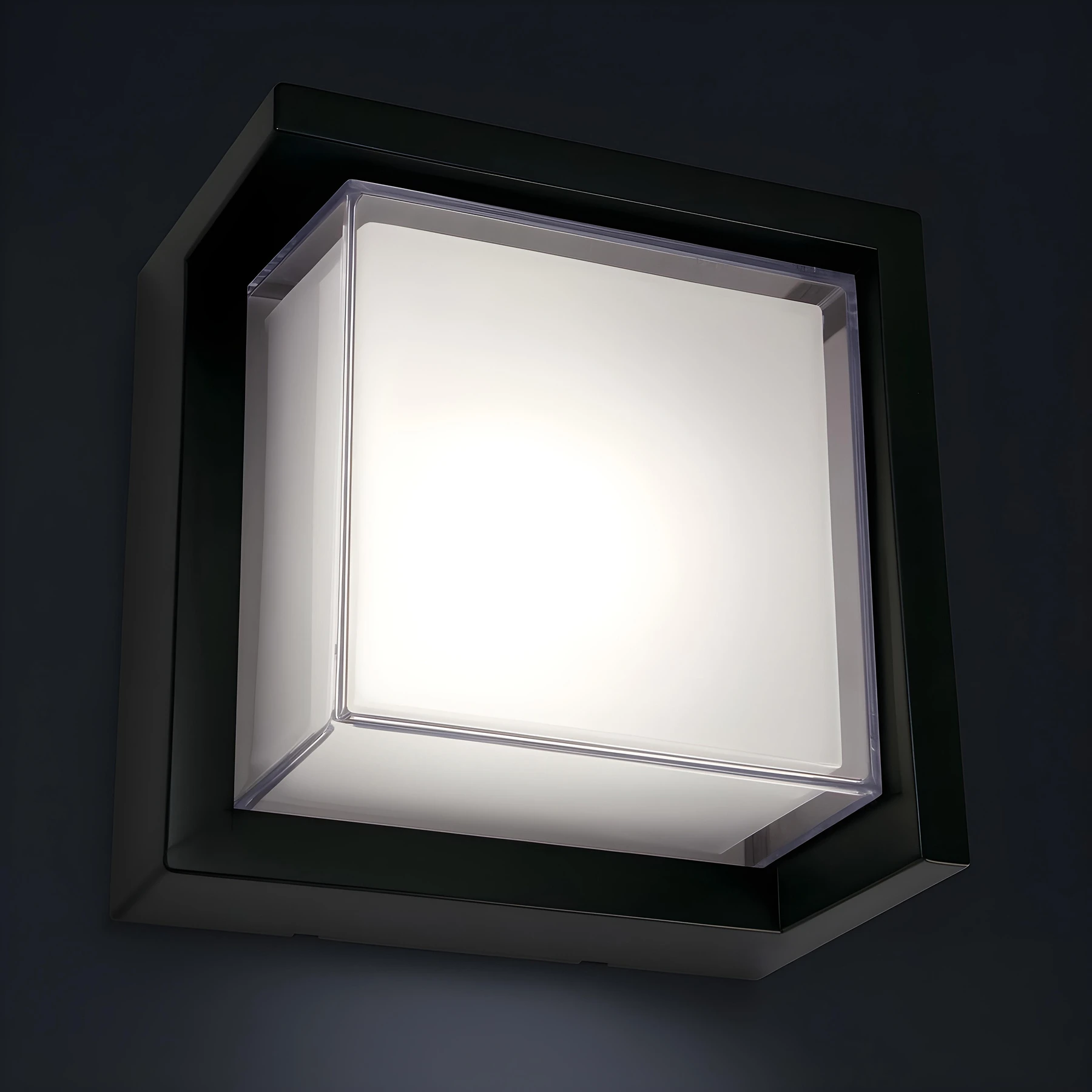 Wandleuchte outdoor in schwarz - 12 W - Lichtfarbe: neutralweiß