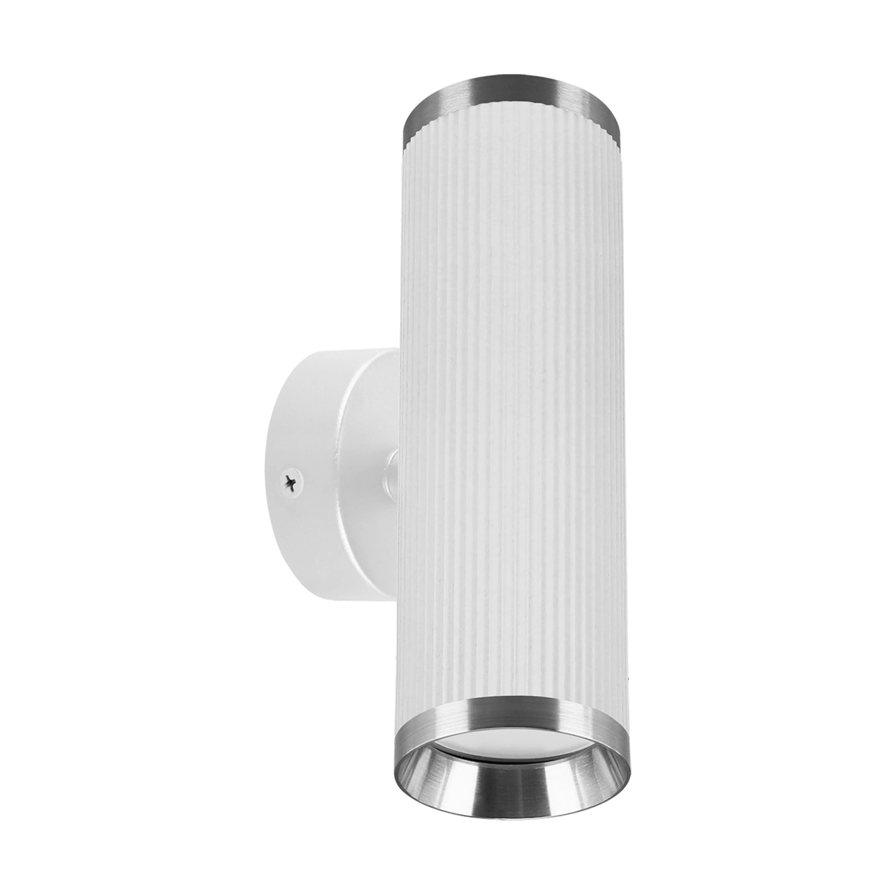 2x - Wandleuchte indoor in weiß/chrom - Lichtfarbe: individuell wählbar