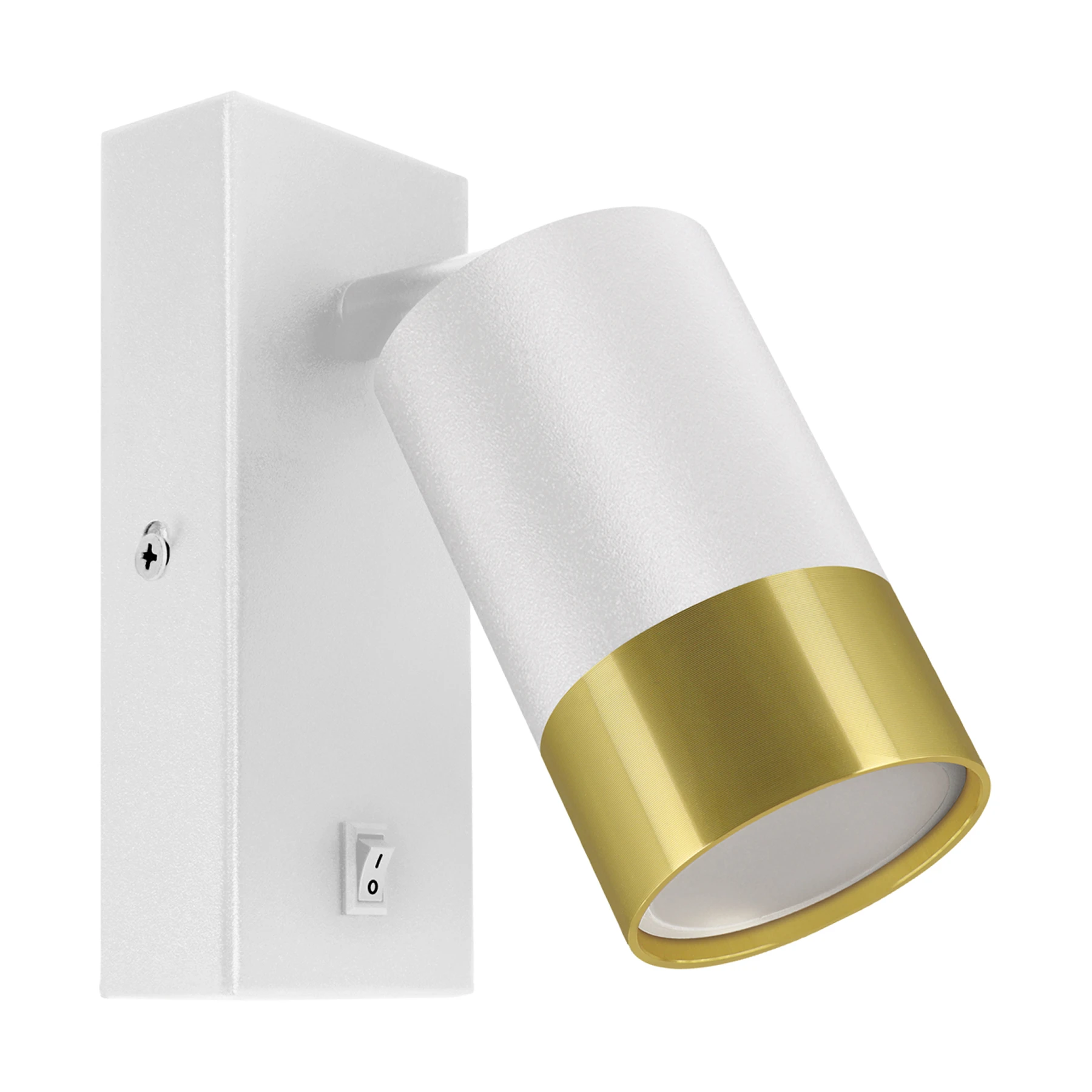 Wandleuchte indoor in weiß/gold - Lichtfarbe: individuell wählbar