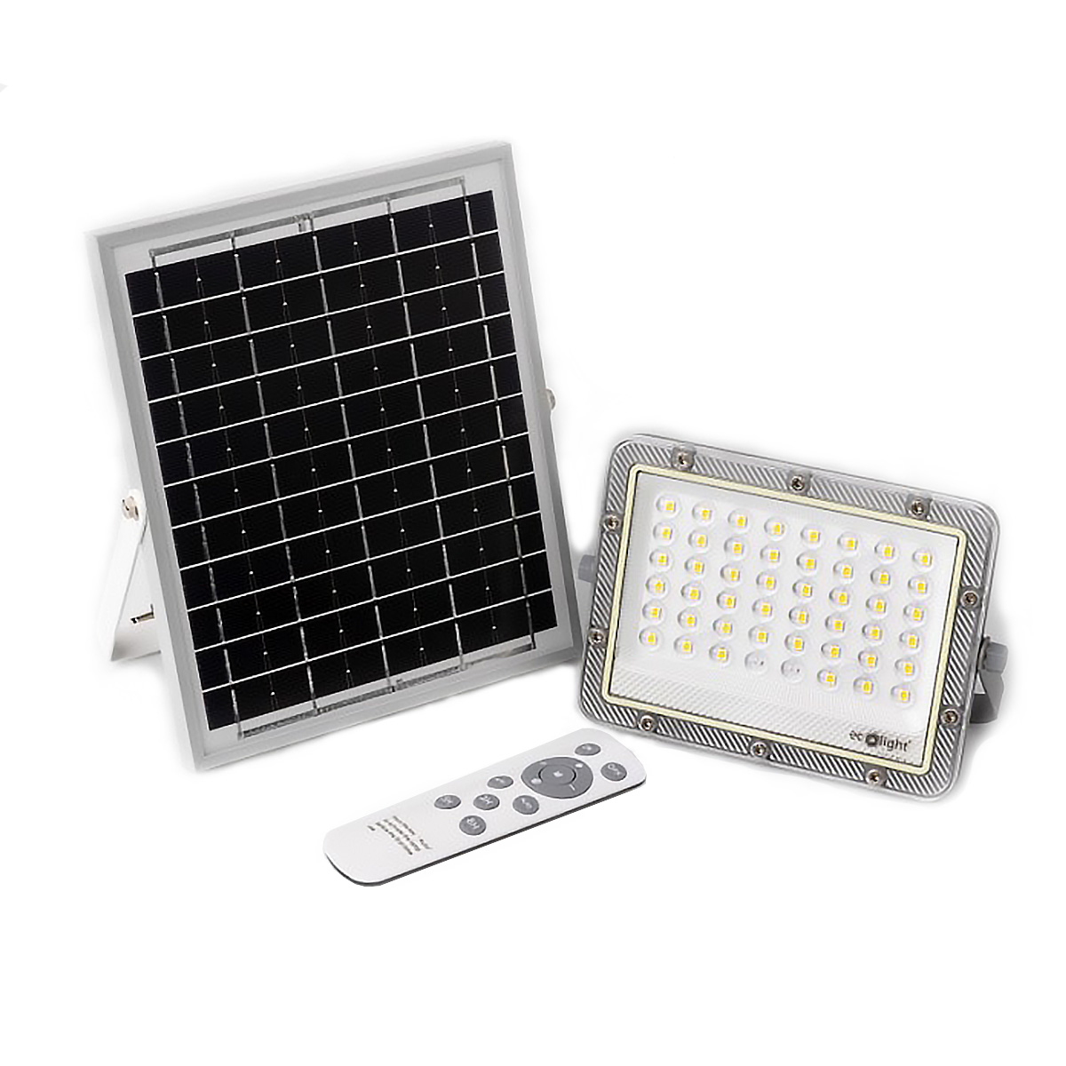 Solar-LED-Flutlicht mit Fernbedienung - 50W , 400 Lumen - IP65