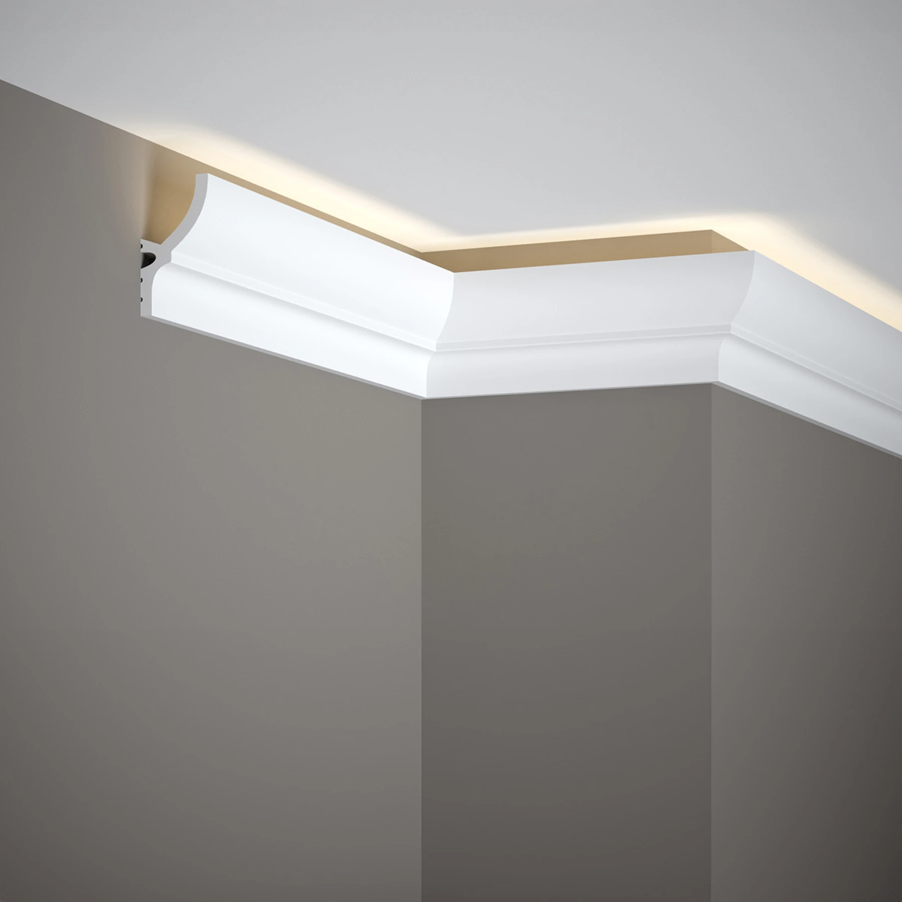 LED Stuckleiste - Deckenleiste -indirekt - 4 x 7,2 x 200cm