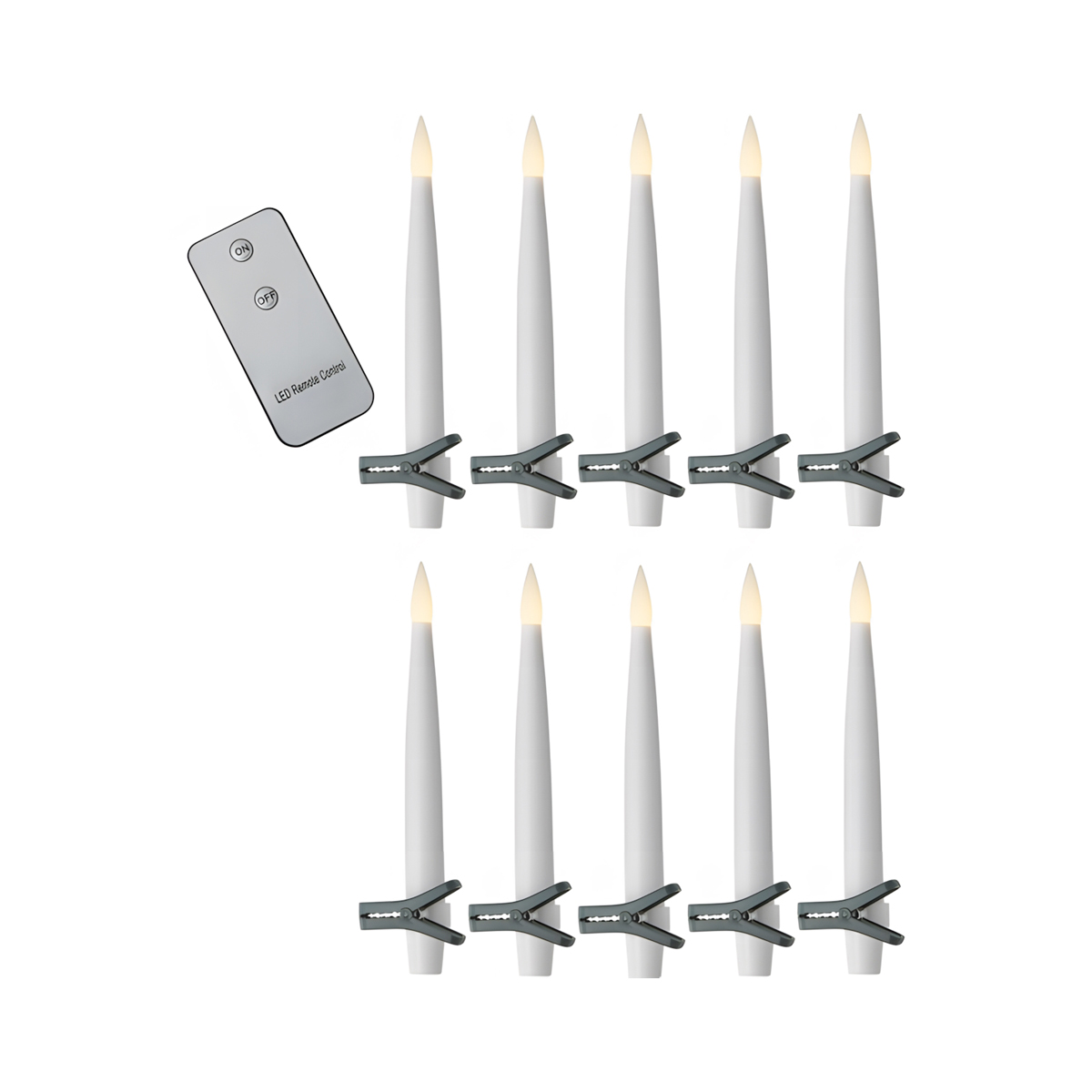 Paulina - Baumlichterkerzen für innen - kabellos - 10 LEDs - Batteriebetrieb - Warmweiß