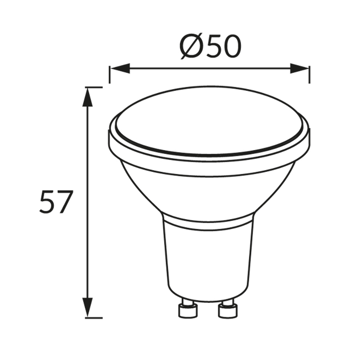 GU 10 Leuchtmittel - 8 W - Lichtfarbe: warmweiß - diffus