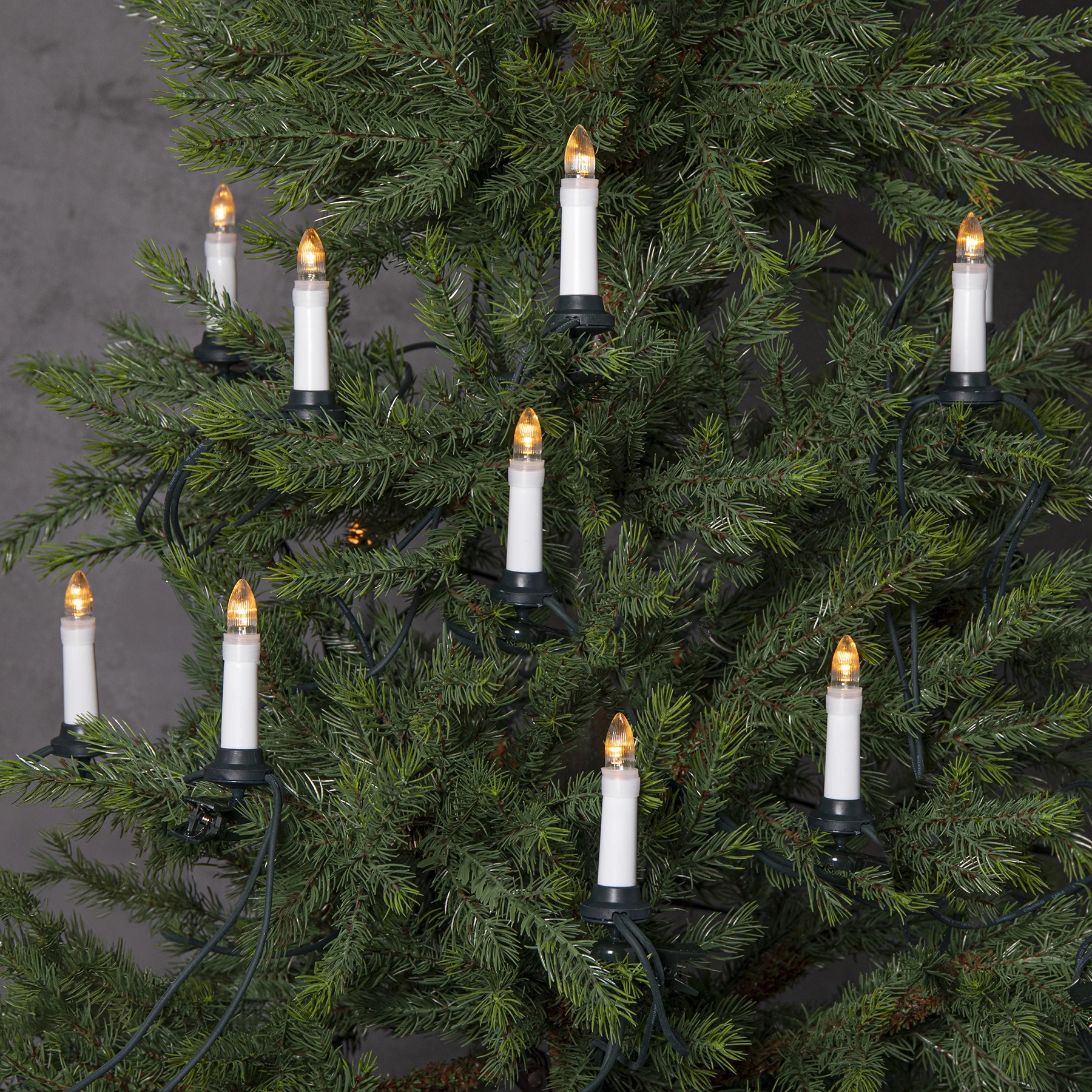 Olov - Baumlichterkette für außen - 16,8 m - 25 LEDs - Netzbetrieb - Weiß