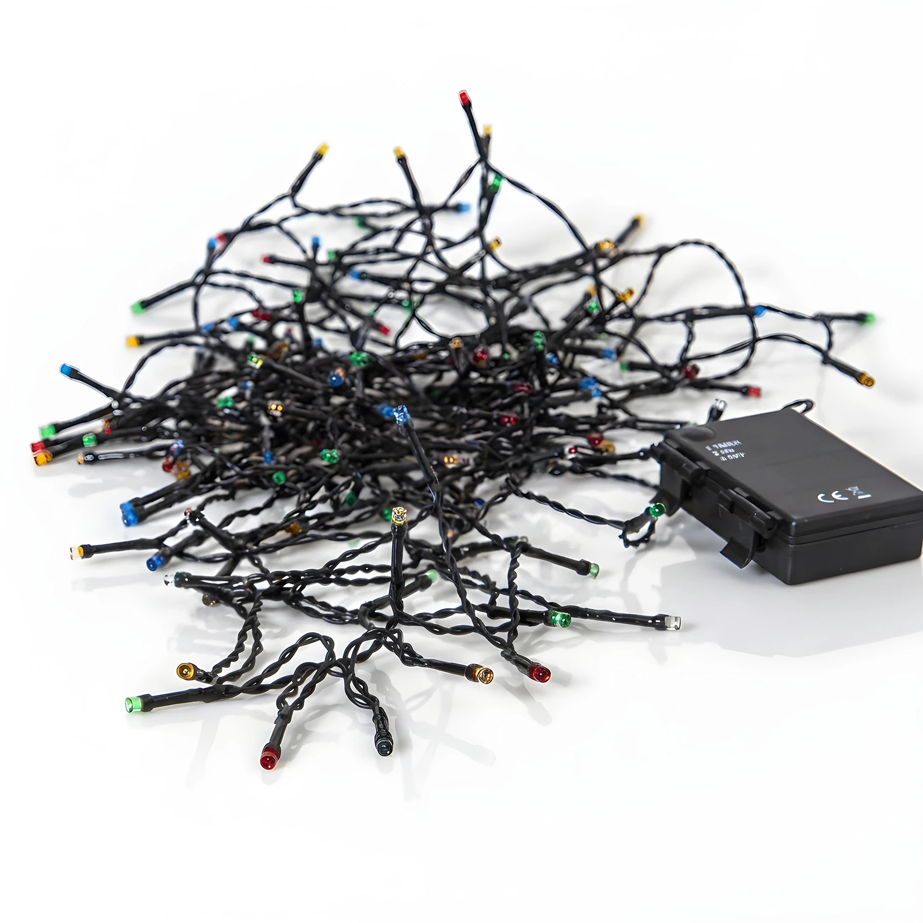 Lichterkette für außen - 11,2 m - 160 LEDs - Timer - Batteriebetrieb - Mehrfarbig
