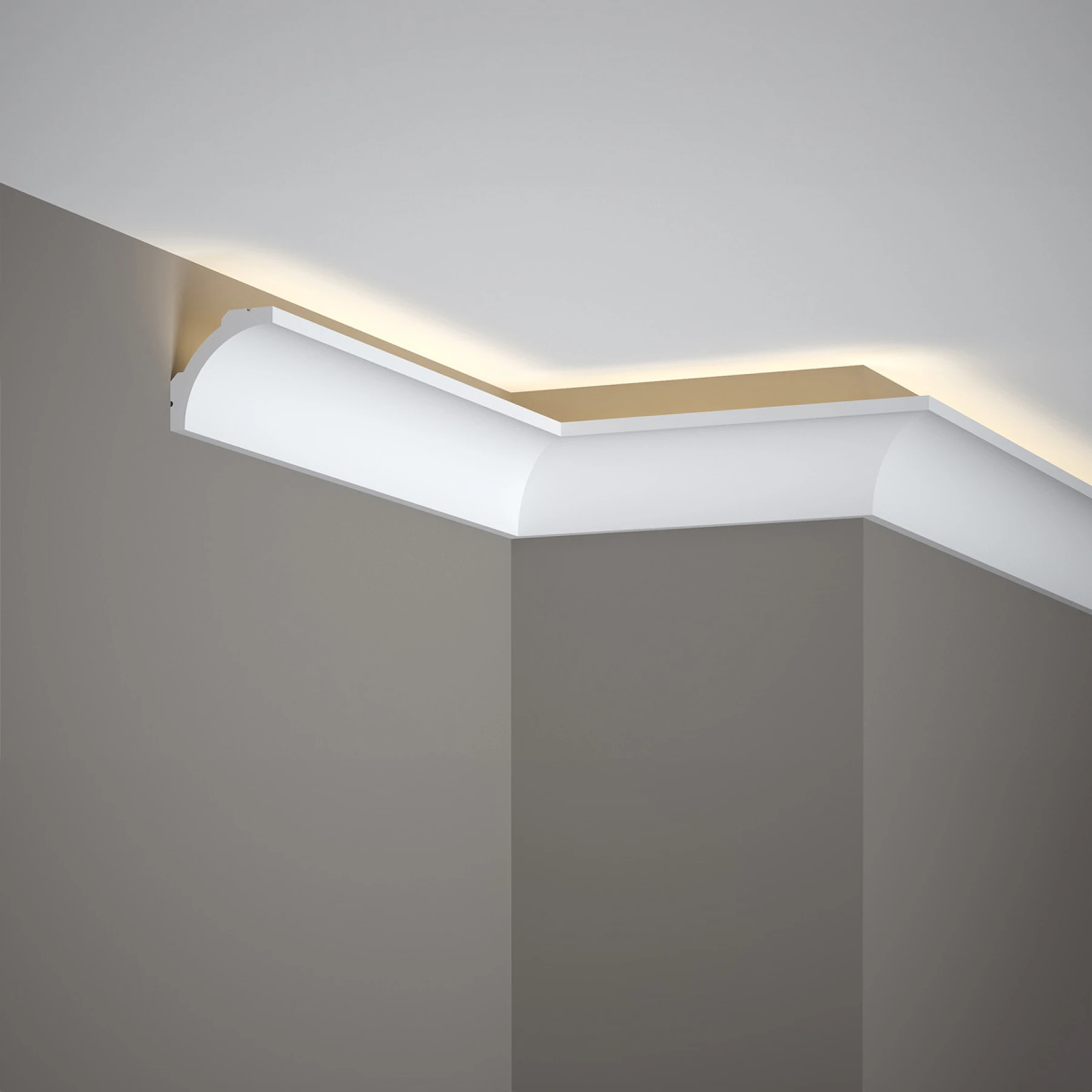 LED Stuckleiste - minimalistische Deckenleiste - 5 x 5 x 200cm
