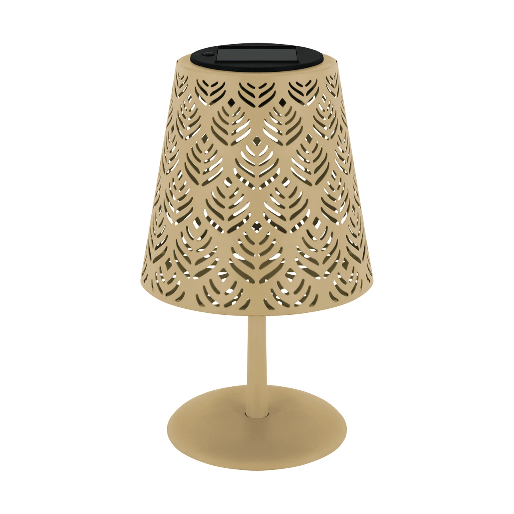 Solar Tischleuchte in beige - Lichtfarbe: kaltweiß