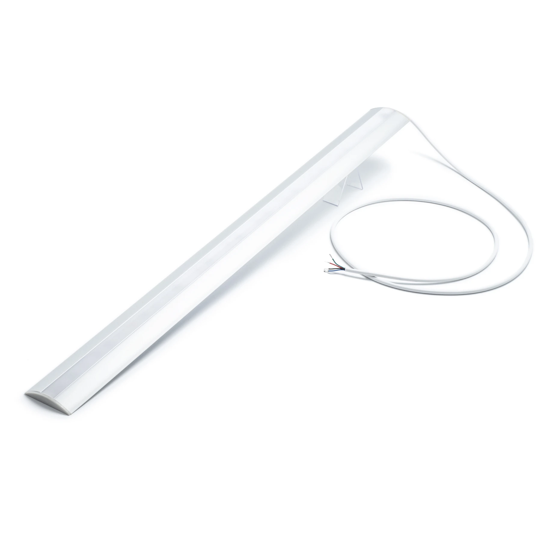 12V Aluminium Unterbau LED Leiste - warmweiß - diffuse Abdeckung - kein Anschlußkabel zum Netzteil - mit Ausgangskabel ( zum Anschluss einer weiteren LED- Leiste ) - 33cm - 18 LEDs - 3,3 Watt - 210 Lumen