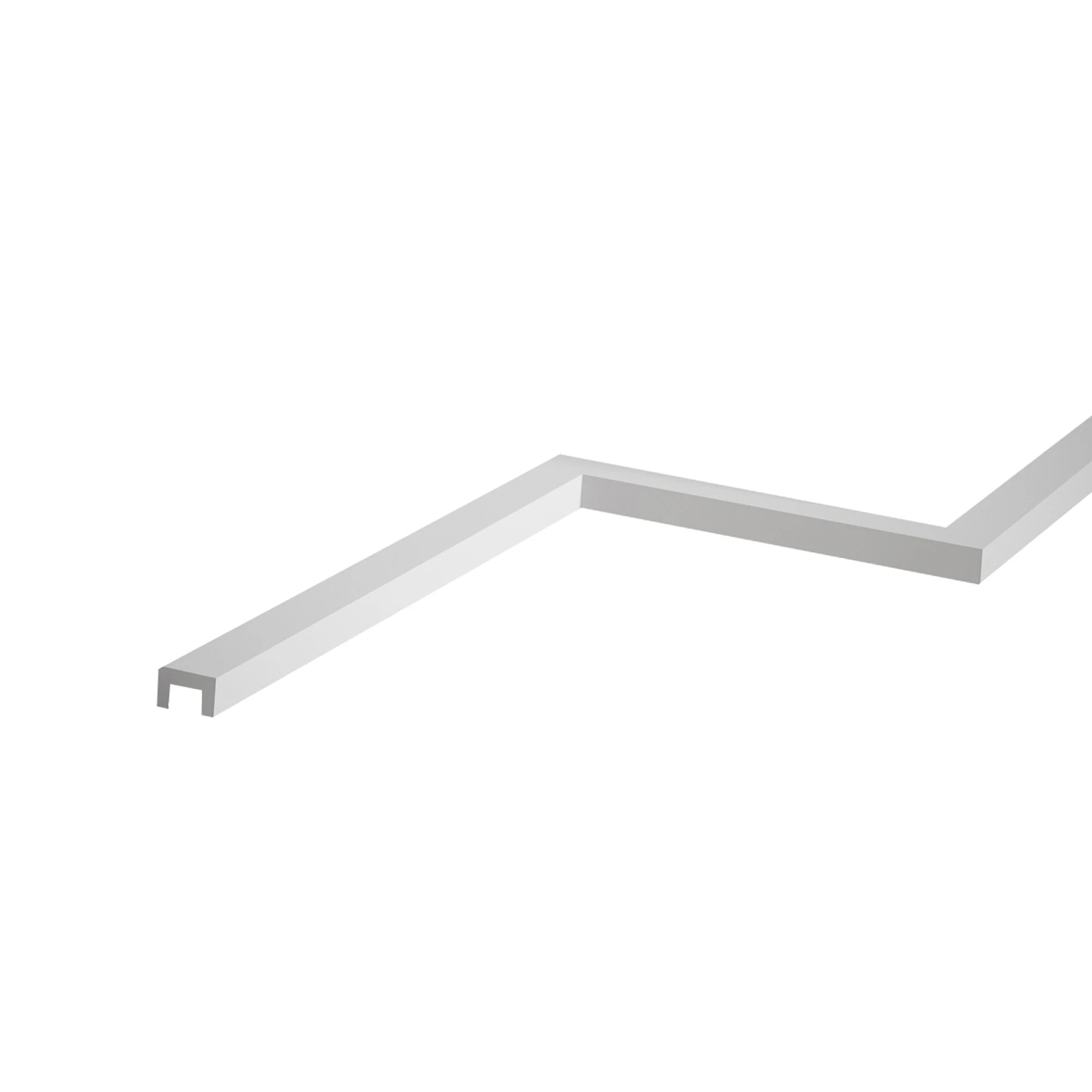 LED Stuckleiste - Sockelleiste mit Kabelkanal - 2,5 x 8 x 200cm