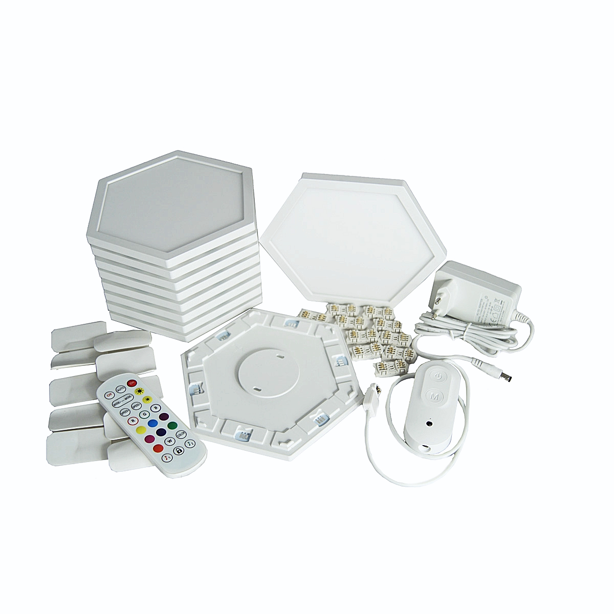 LED Panel Set - 10er Set - Tuya App - Sprachsteuerung über Alexa und Google Home