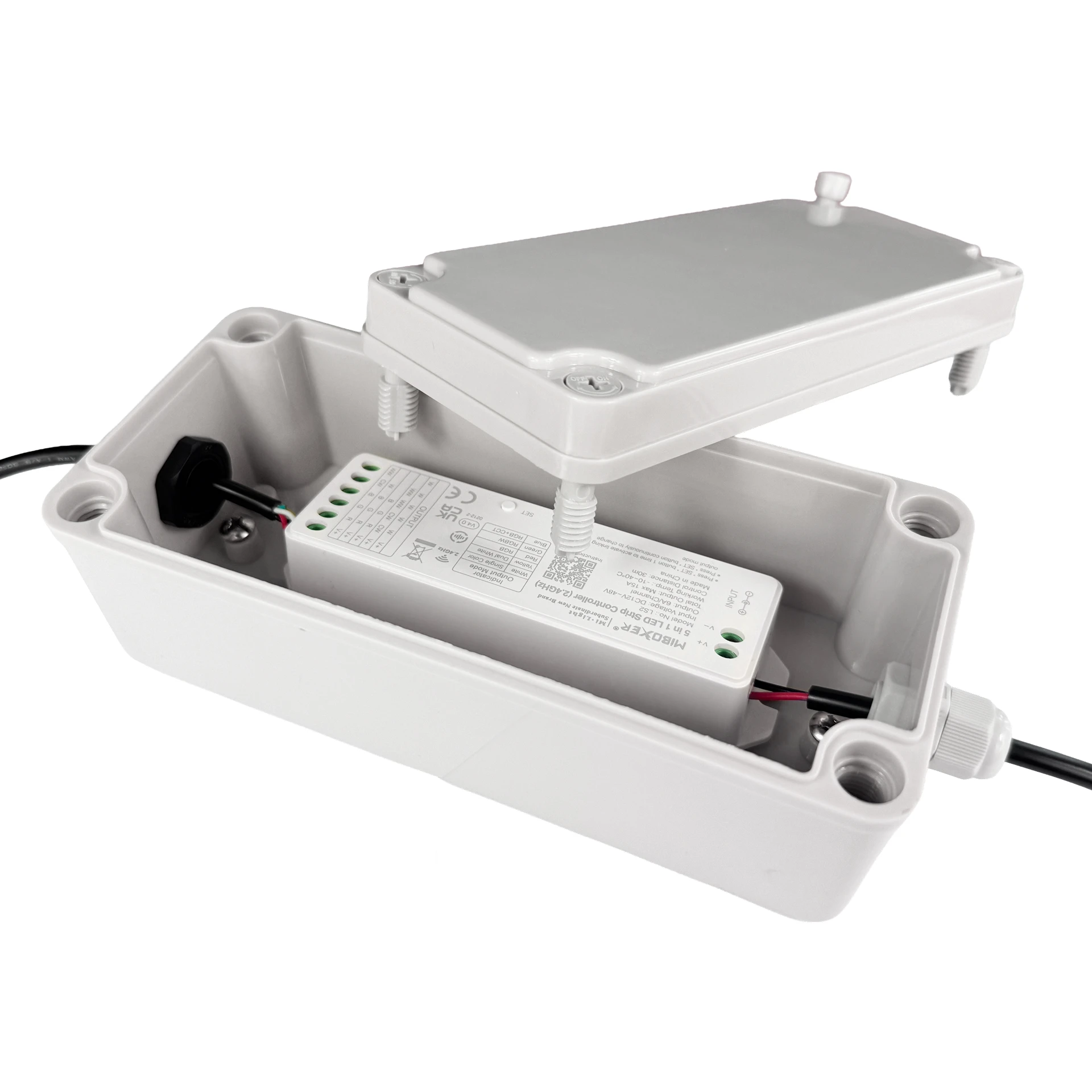 Plug & Play LED Funk Controller Set - 4 Zonen - 2 Kanal - CCT - Fernbedienung (2,4 GHz), Outdoor-Box